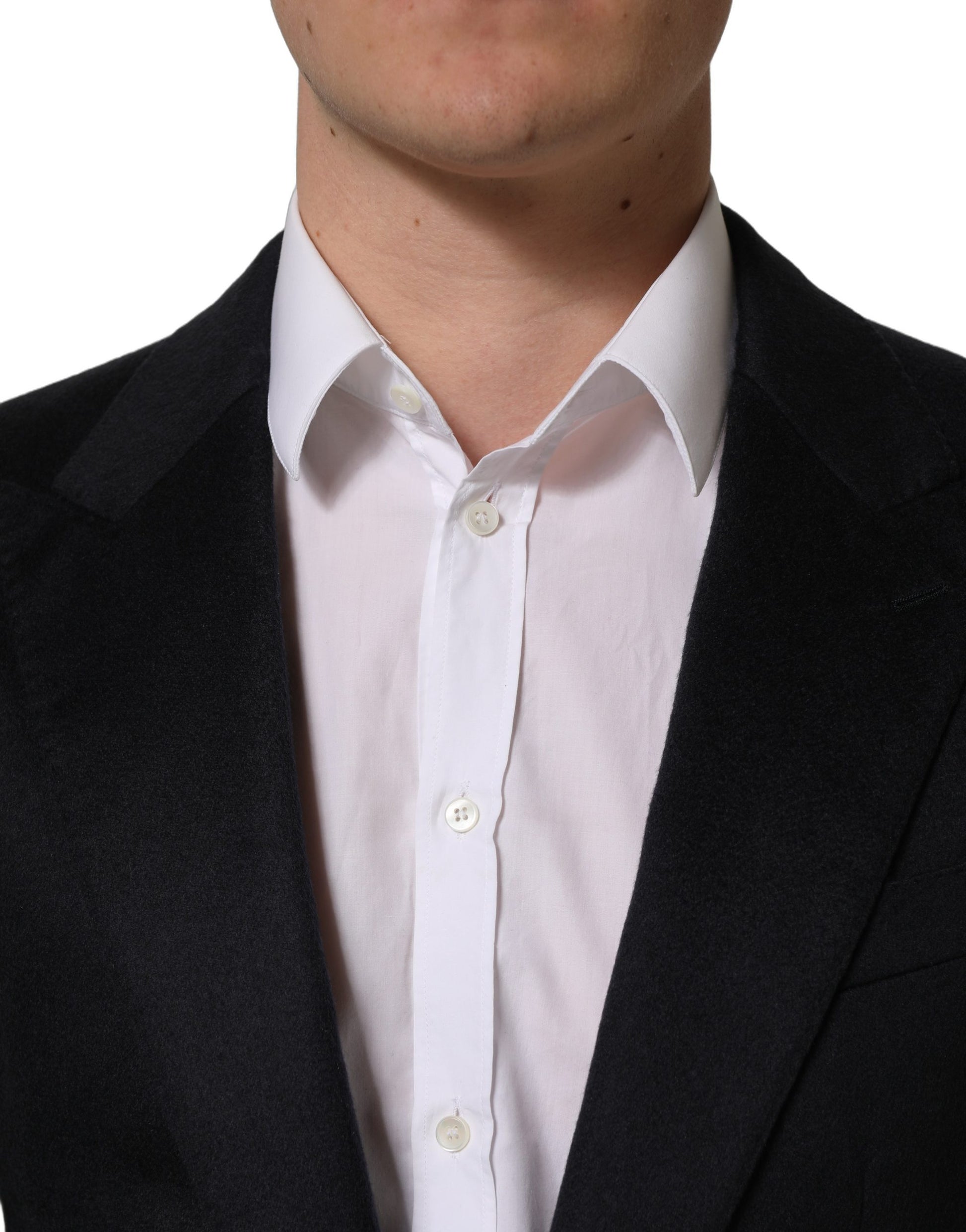 Black Cashmere Single Breasted Blazer Jacket