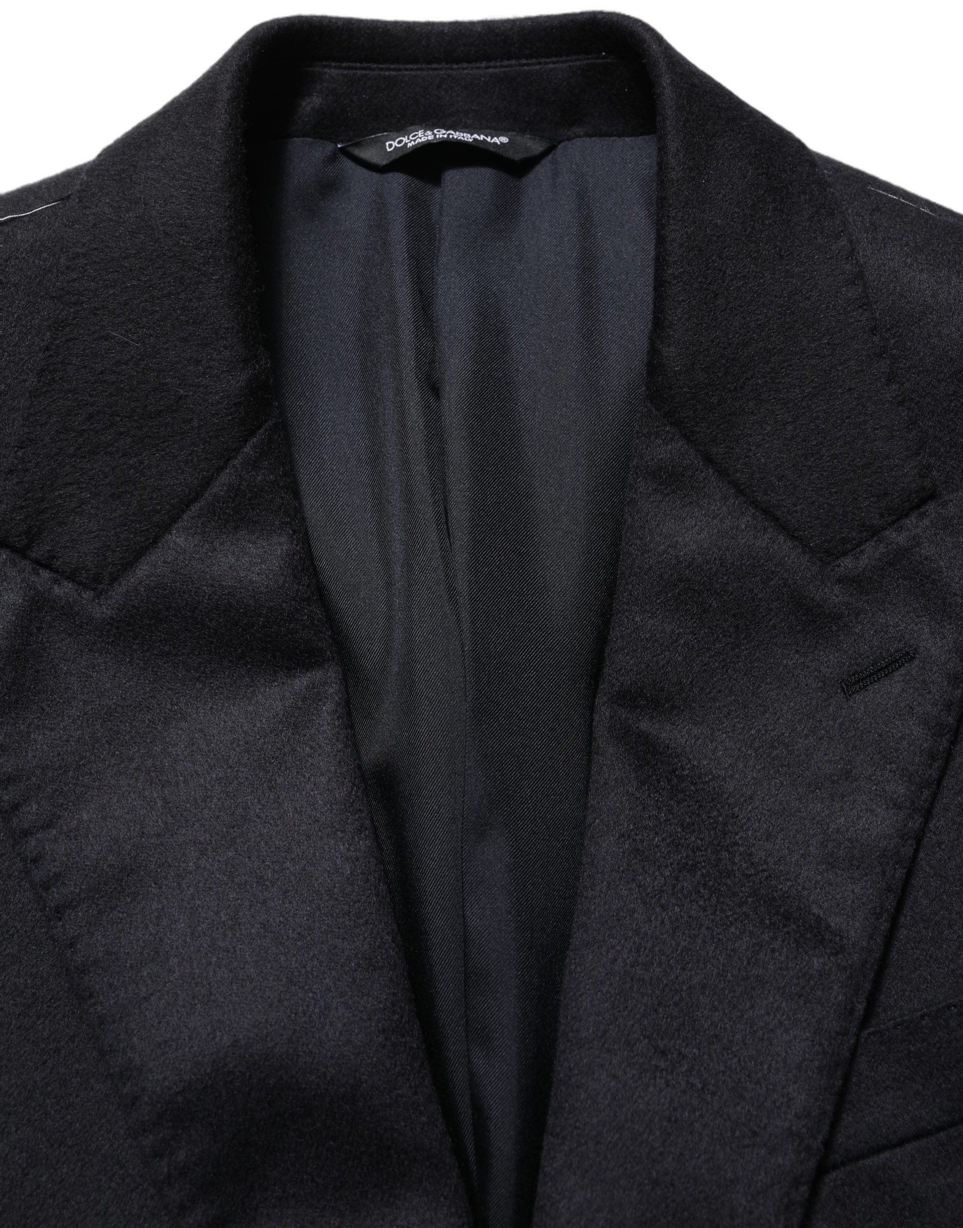 Black Cashmere Single Breasted Blazer Jacket