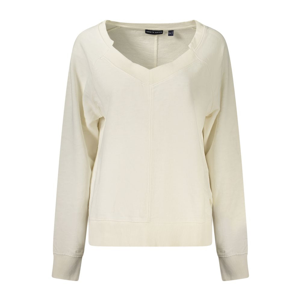 White Cotton Women's Sweatshirt
