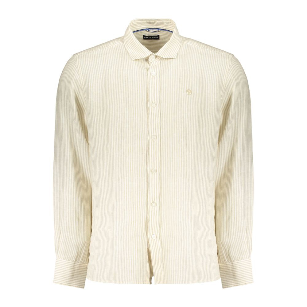 Beige Linen Men's Shirt