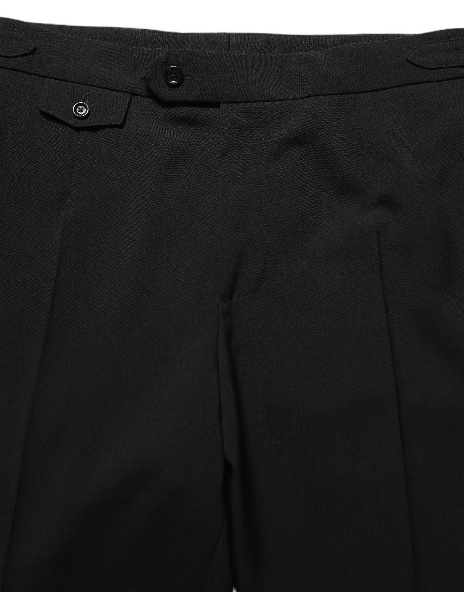 Black Tapered Leg Men Dress Trouser Pants
