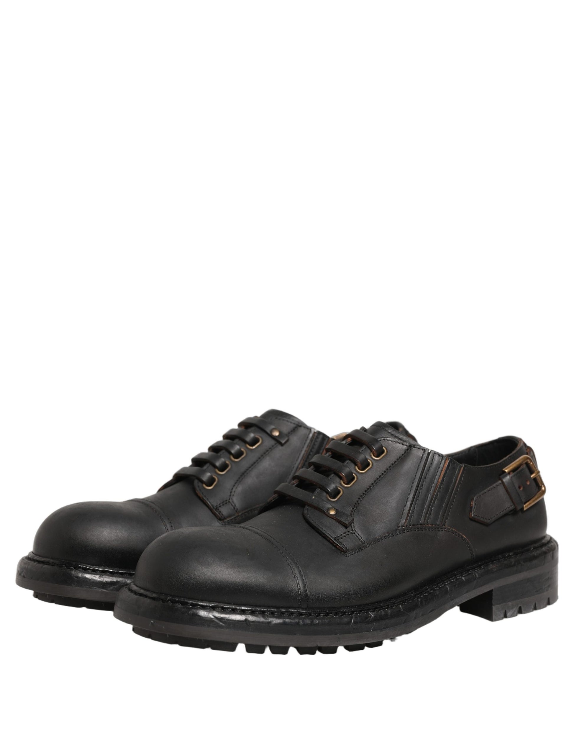 Dress Black Leather Lace Up Derby Men Shoes