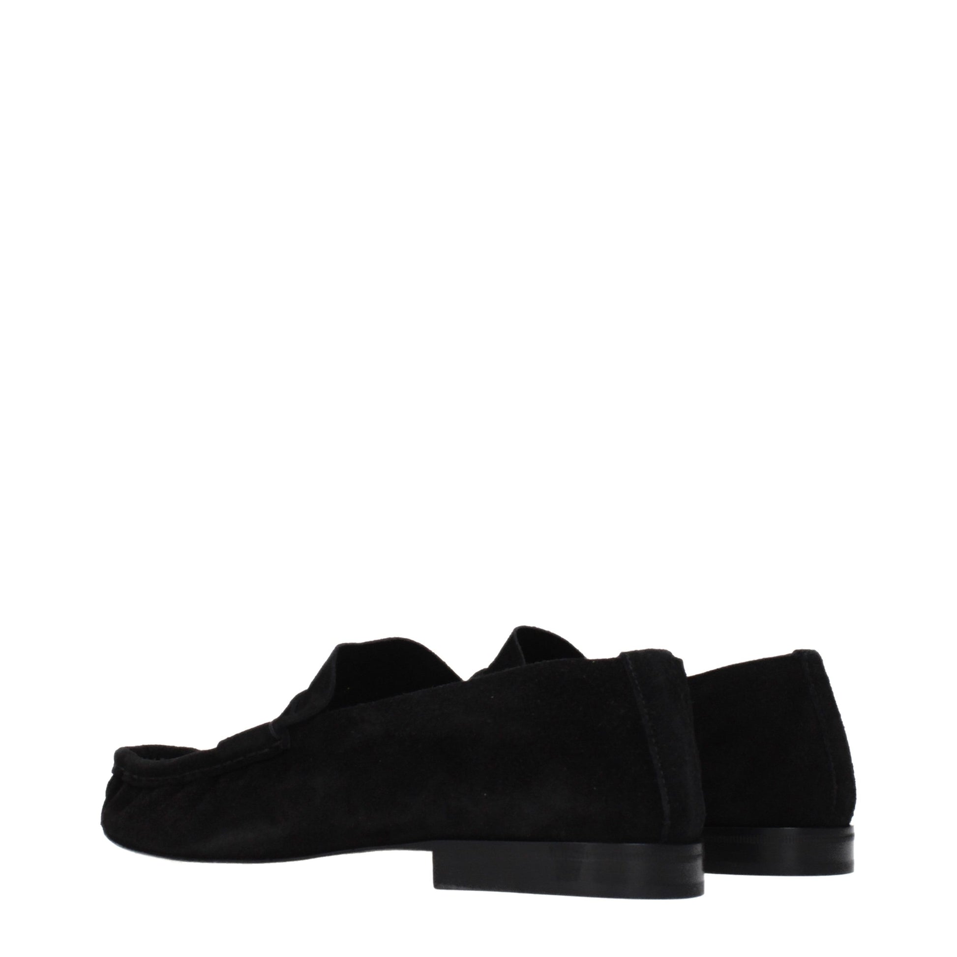 Black Leather Slip-On Loafers