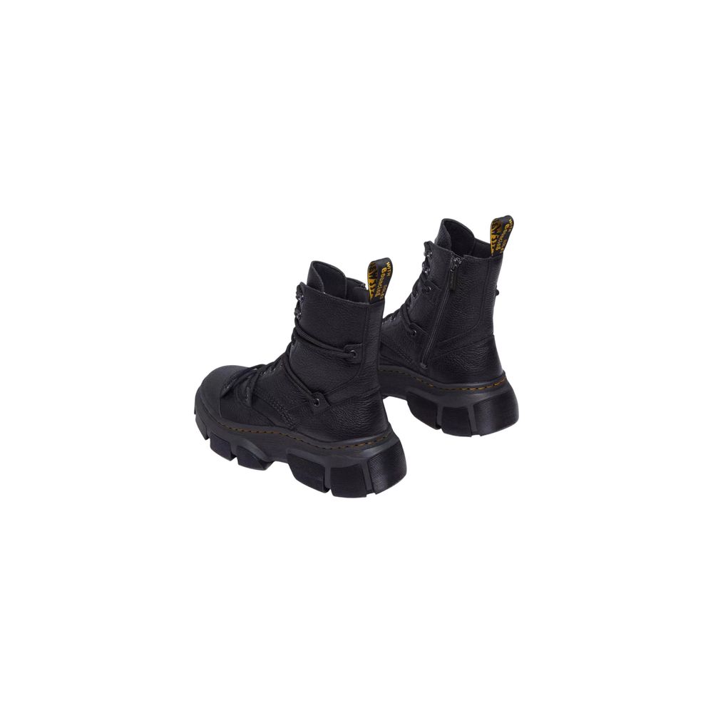 Black Leather Lace-Up Boots