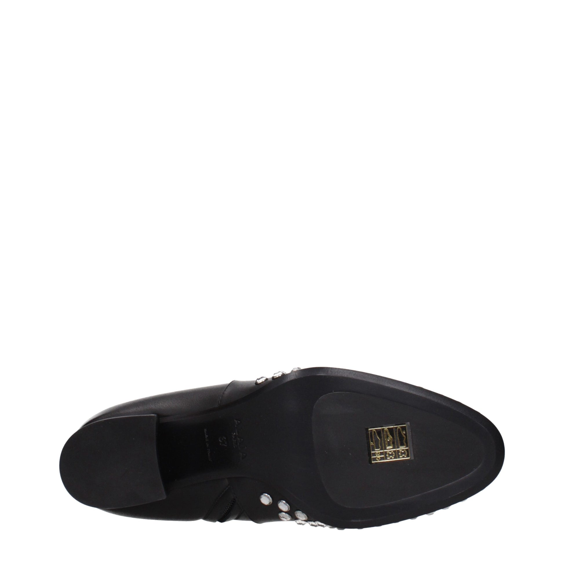 Black Leather Ankle Boots
