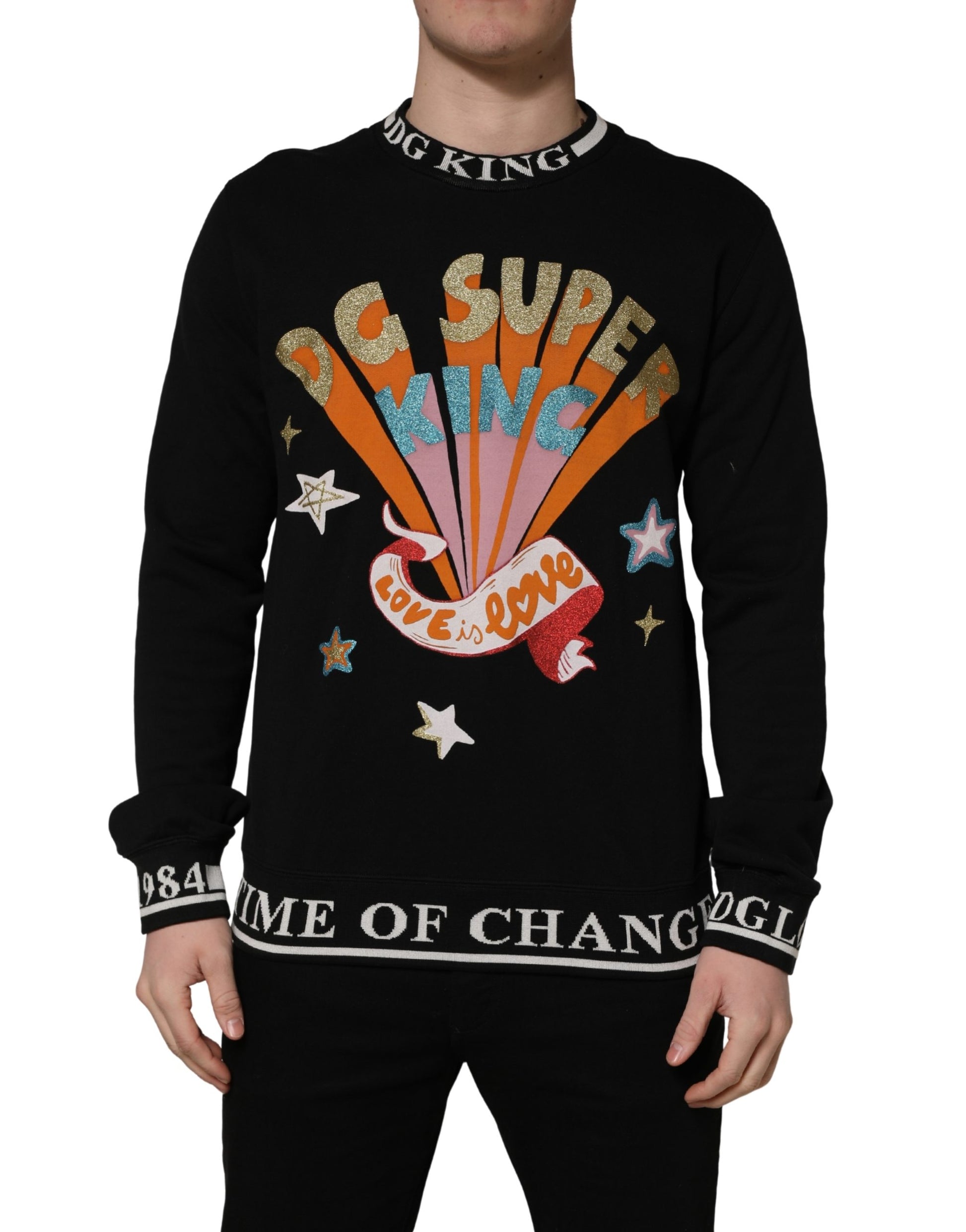 Black Super King Crew Neck Sweatshirt Sweater