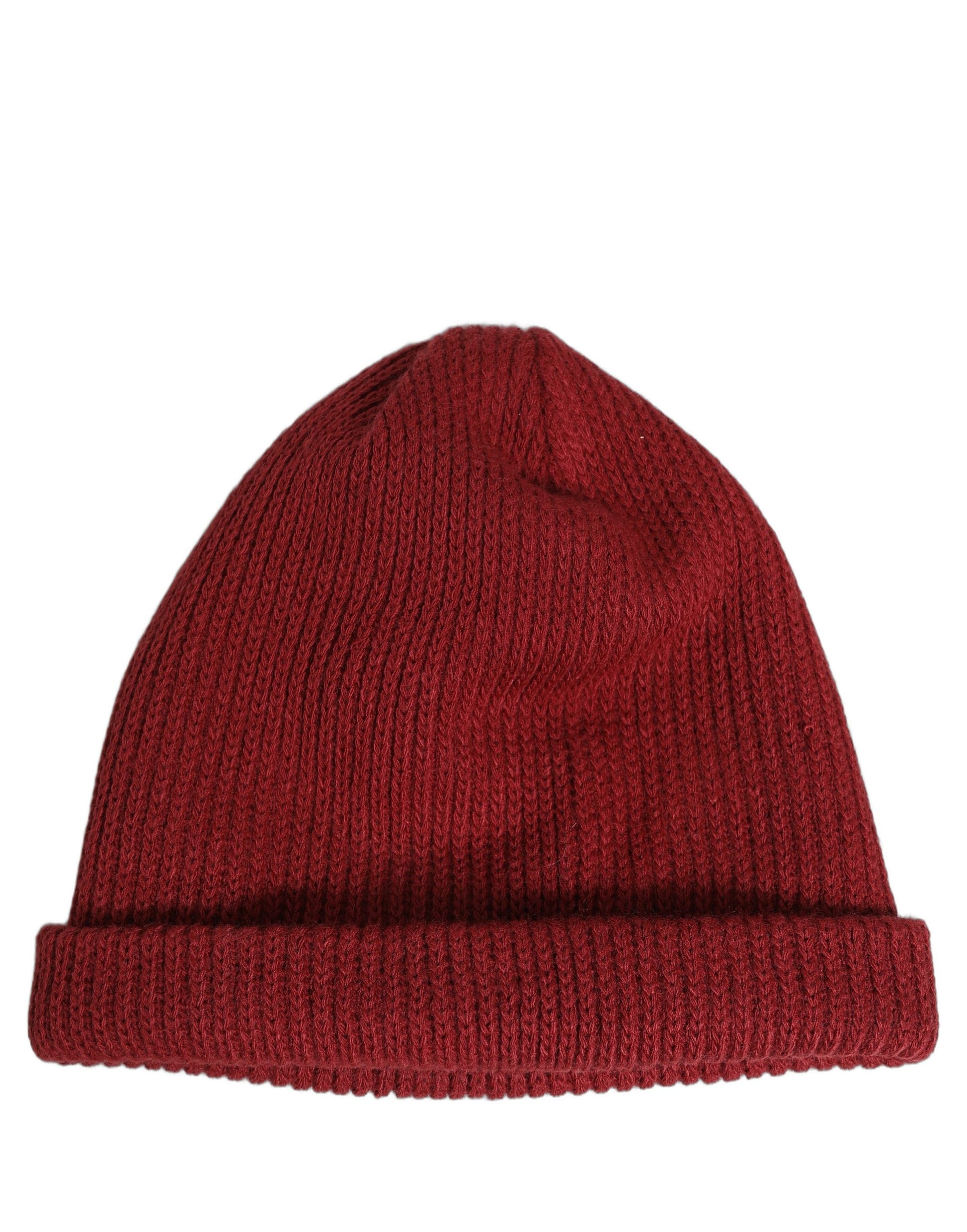 Women Bordeaux Wool Knitted Winter Beanie Capello Hat