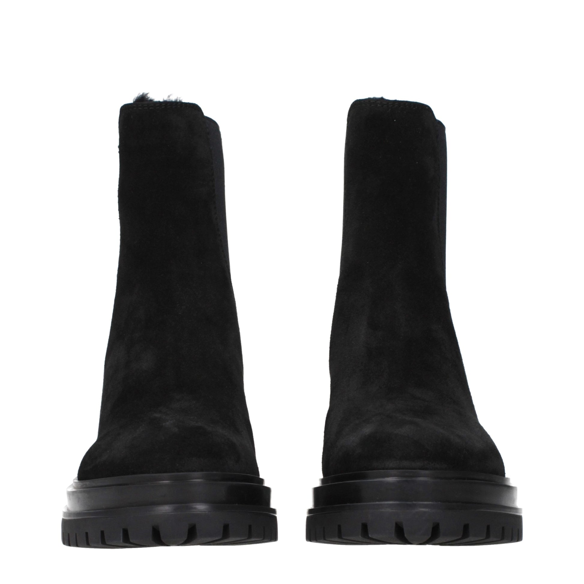 Black Leather Ankle Boots