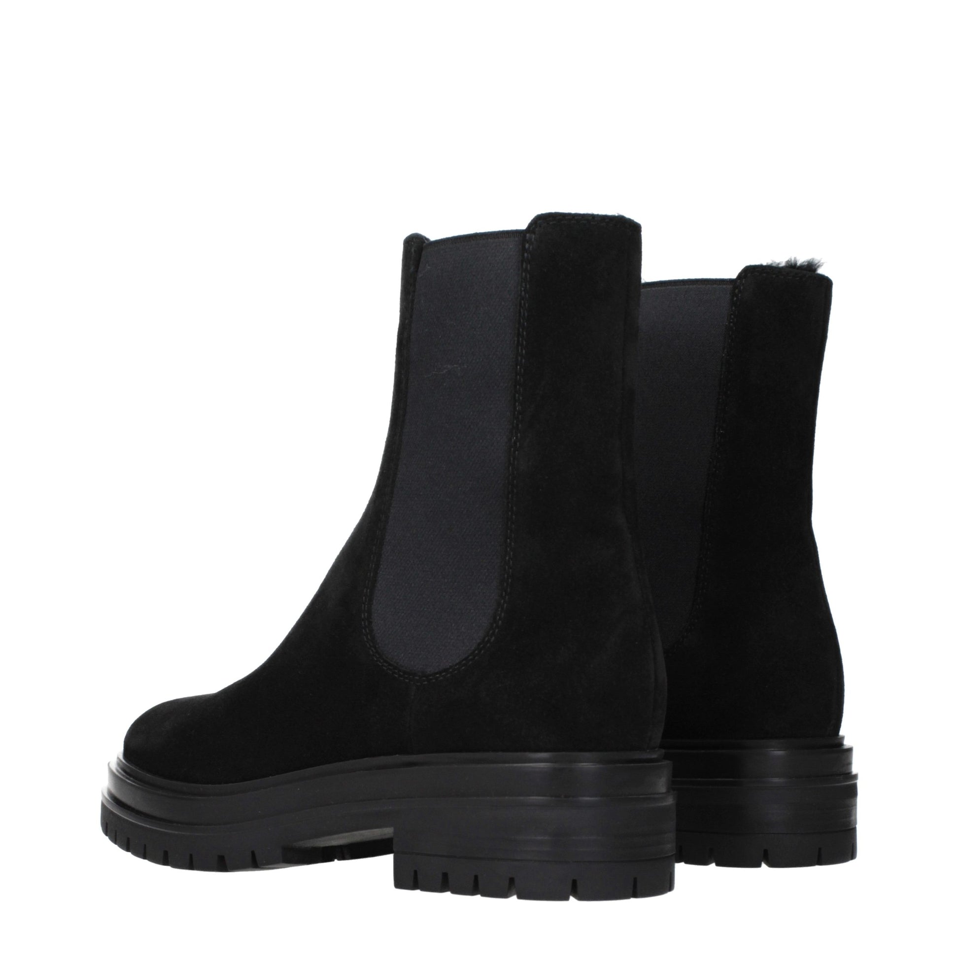 Black Leather Ankle Boots