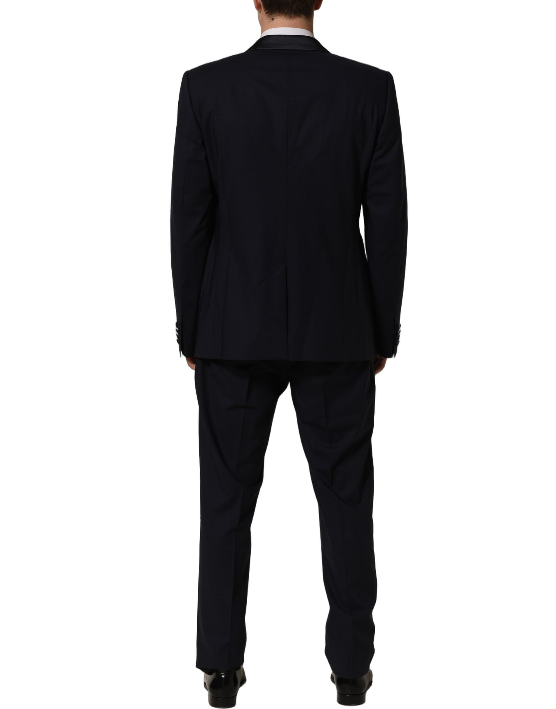 Dark Blue Single Breasted 2 Piece Men Suit