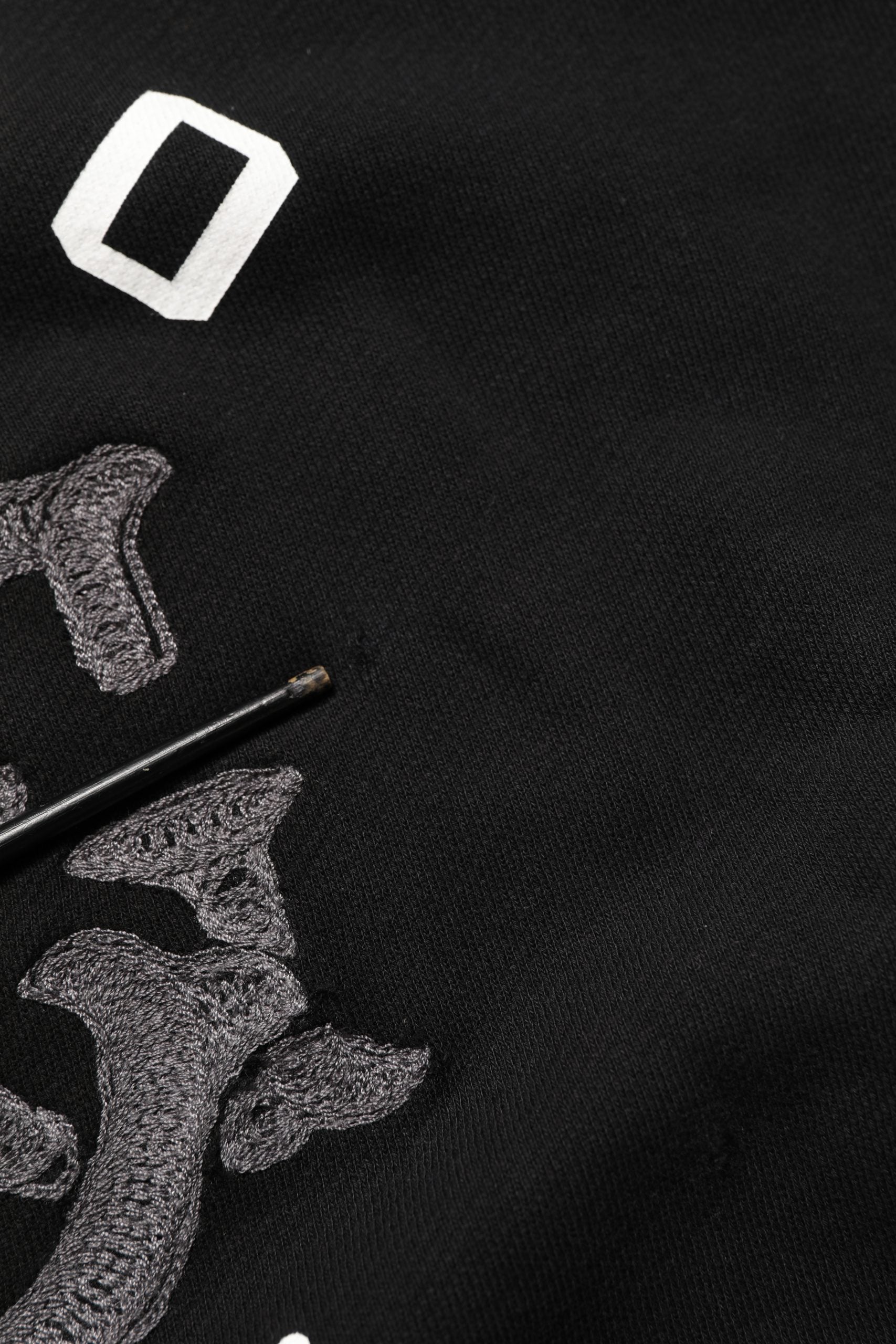 Black Cotton Milano1984 Print Hoodie Sweater