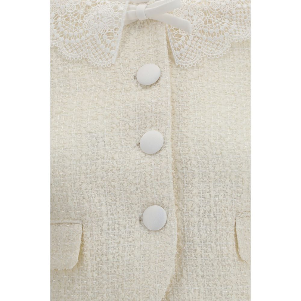 Beige Polyester Full-Length Jacket