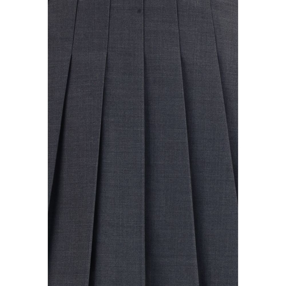 Gray Polyamide Mini Skirt