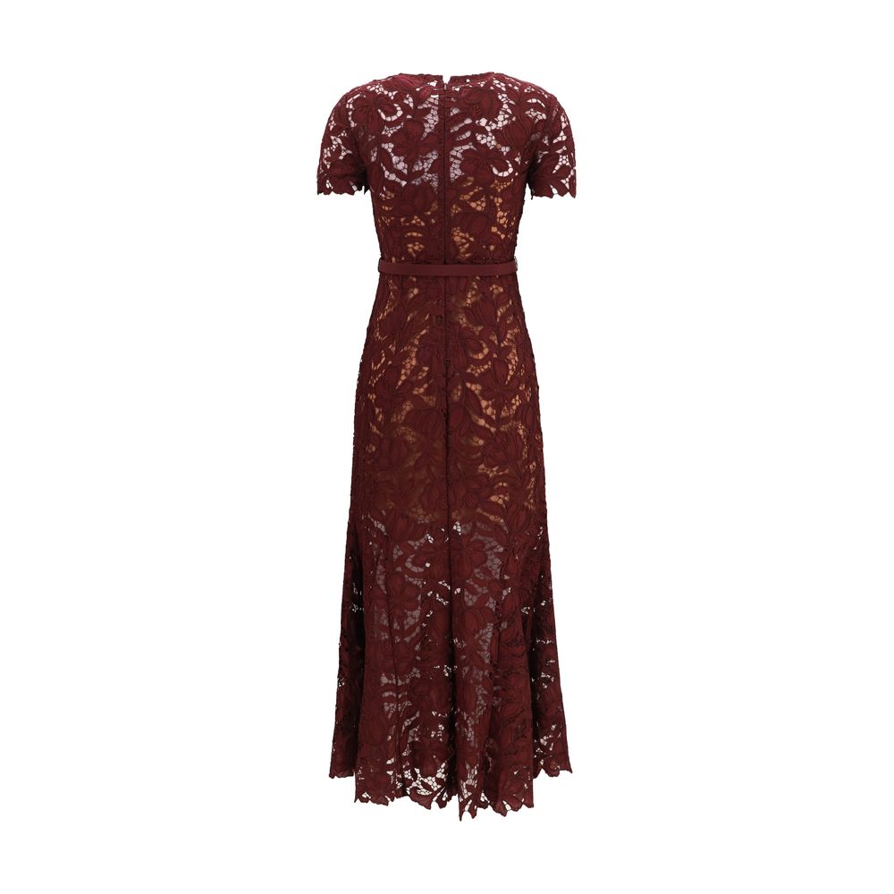 Bordeaux Polyester Cocktail Dress