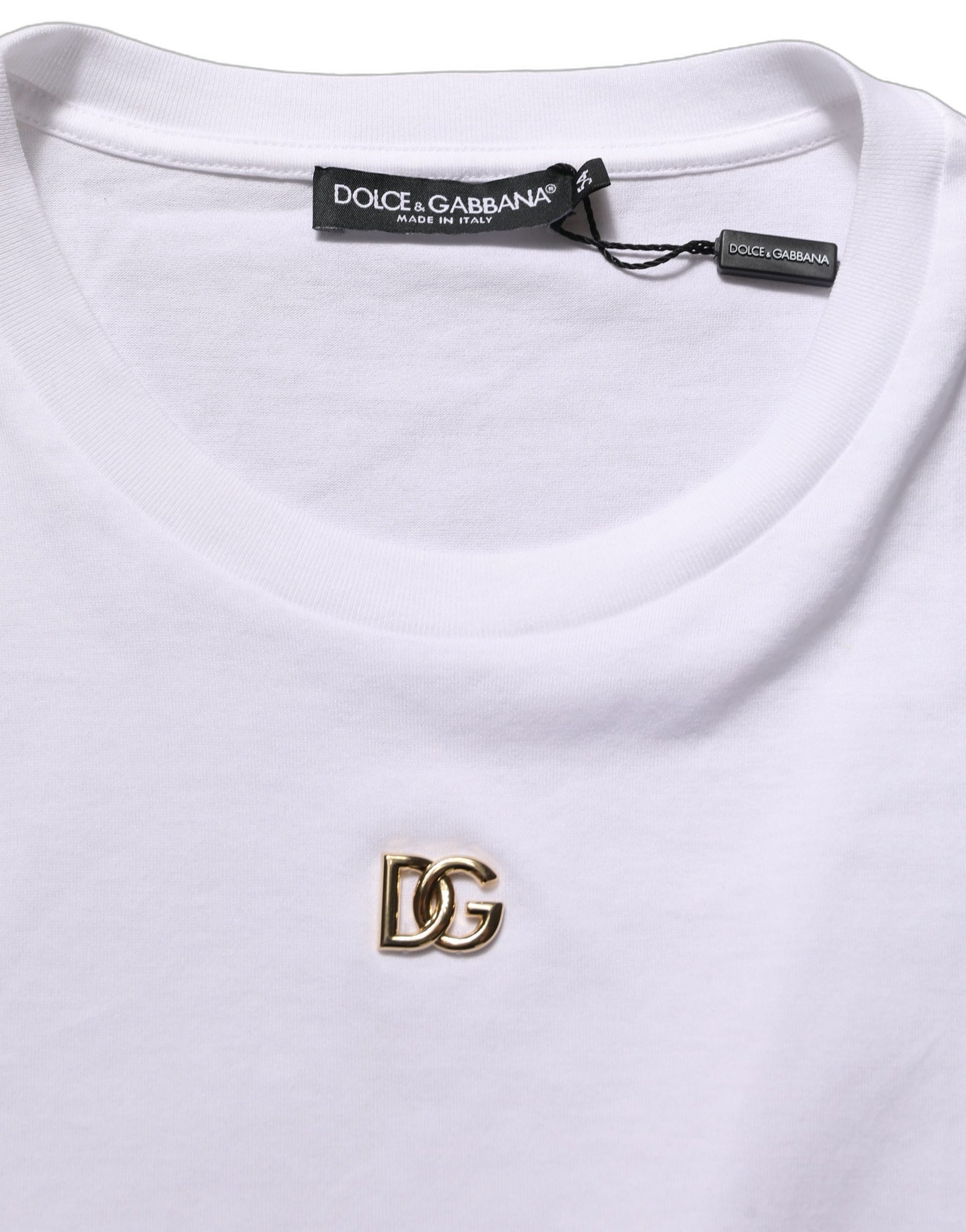 White Metal DG Logo Short Sleeves T-shirt