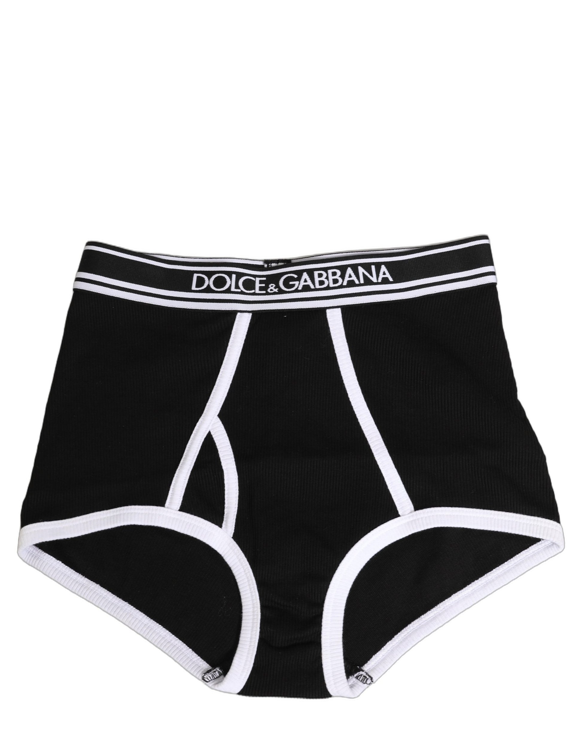 Black White Logo Waistband Coulotte Panty Underwear