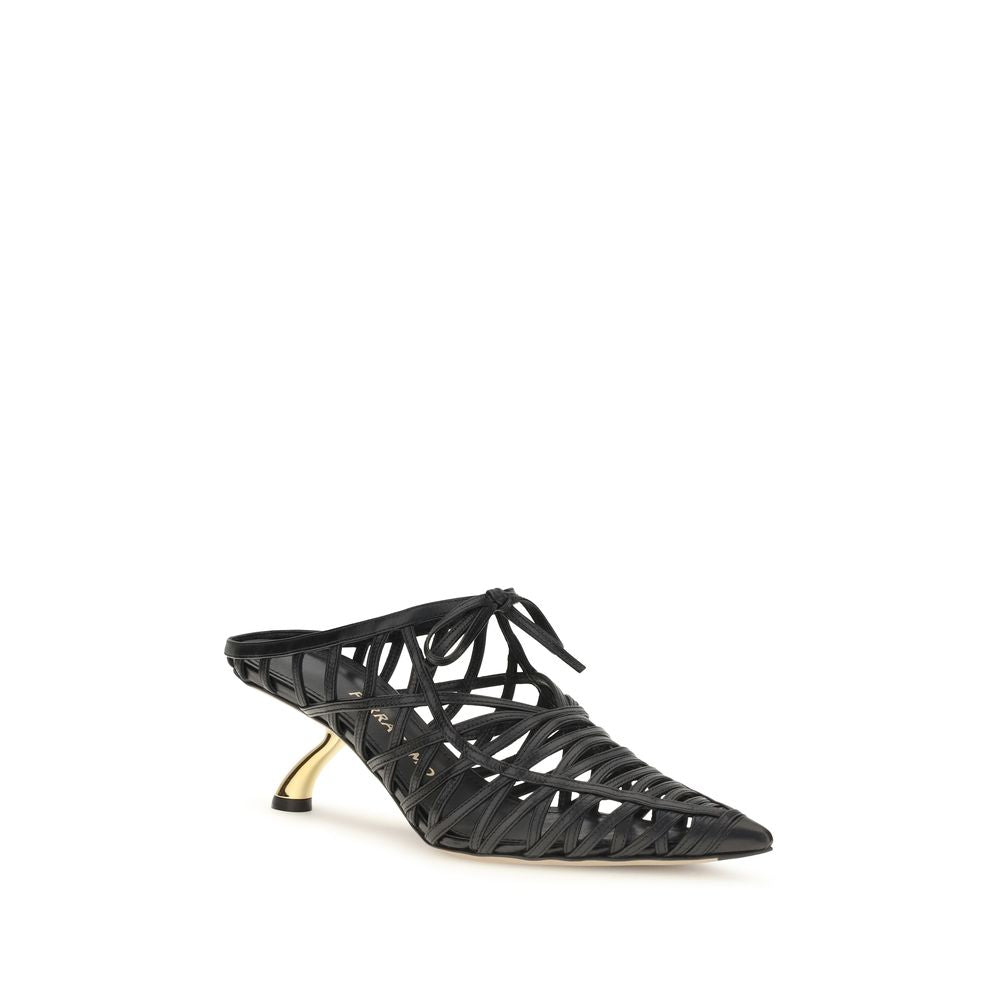Black Calf Leather Bos Taurus Mules
