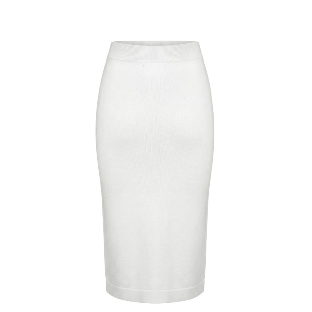 White Cotton Women Skirt