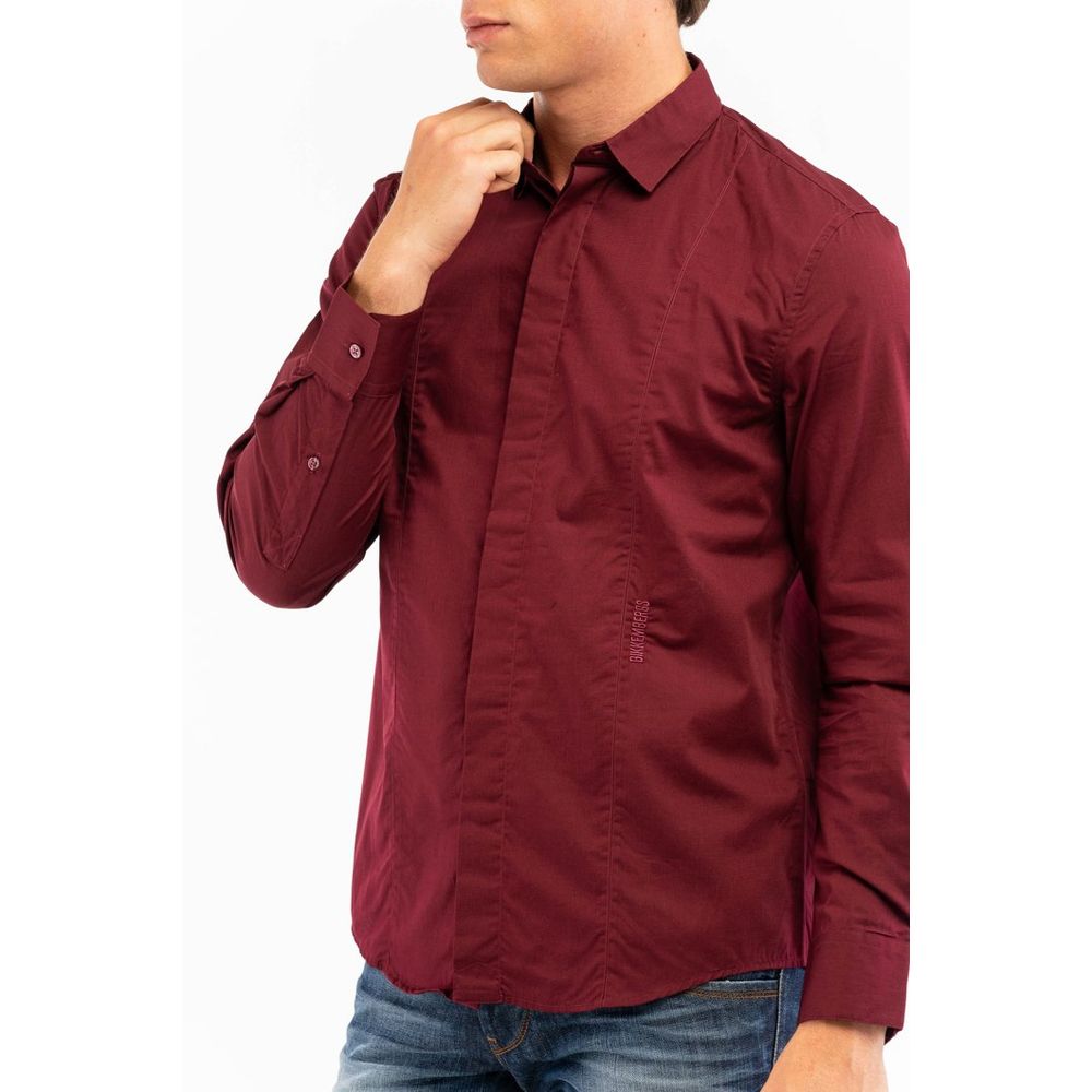 Bordeaux Cotton Dress Shirt