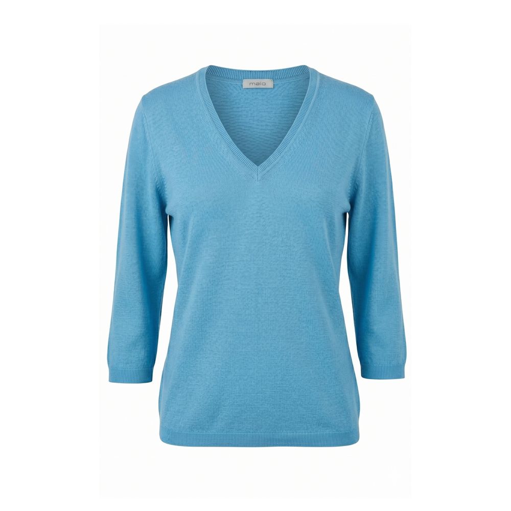 Blue Silk Women Sweater