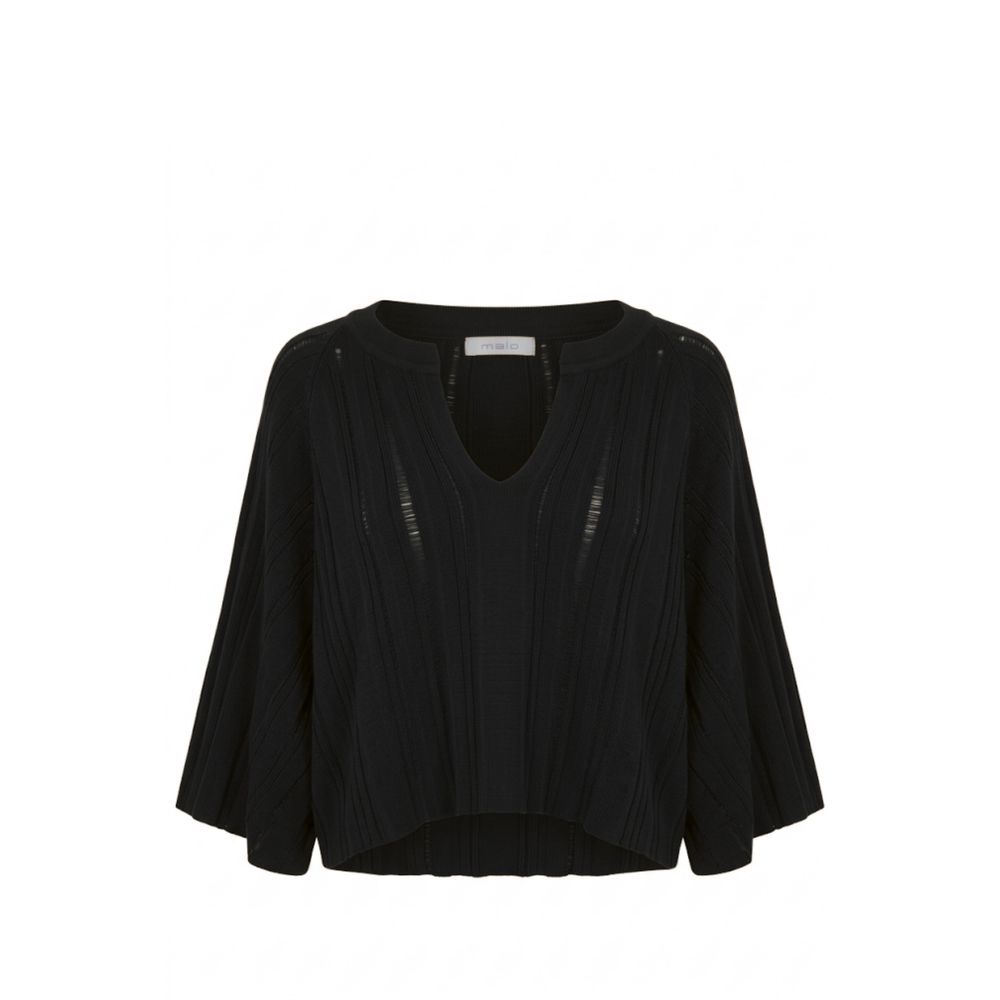Black Cotton Women Sweater
