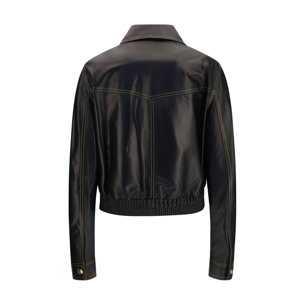 Black Lamb Ovis Aries Aries Leather Jacket