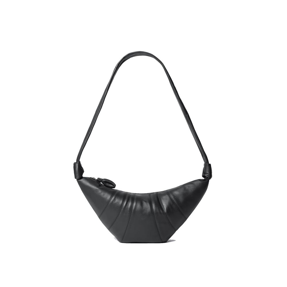 Black Lamb Leather Shoulder Bag