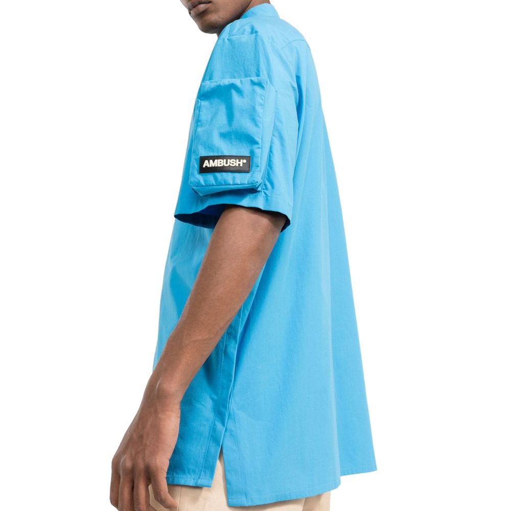 Blue Cotton Shortsleeve Shirt