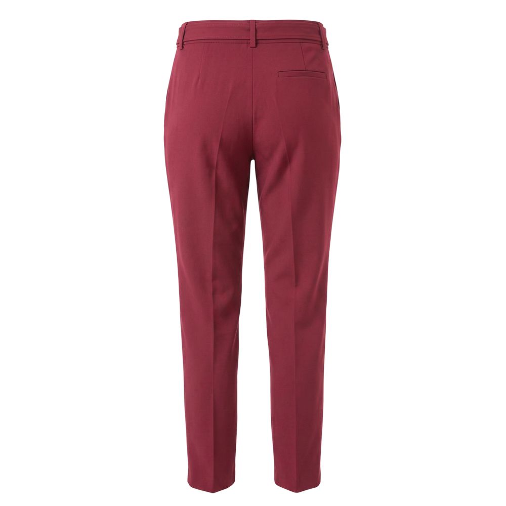 Red Polyester Women Pants