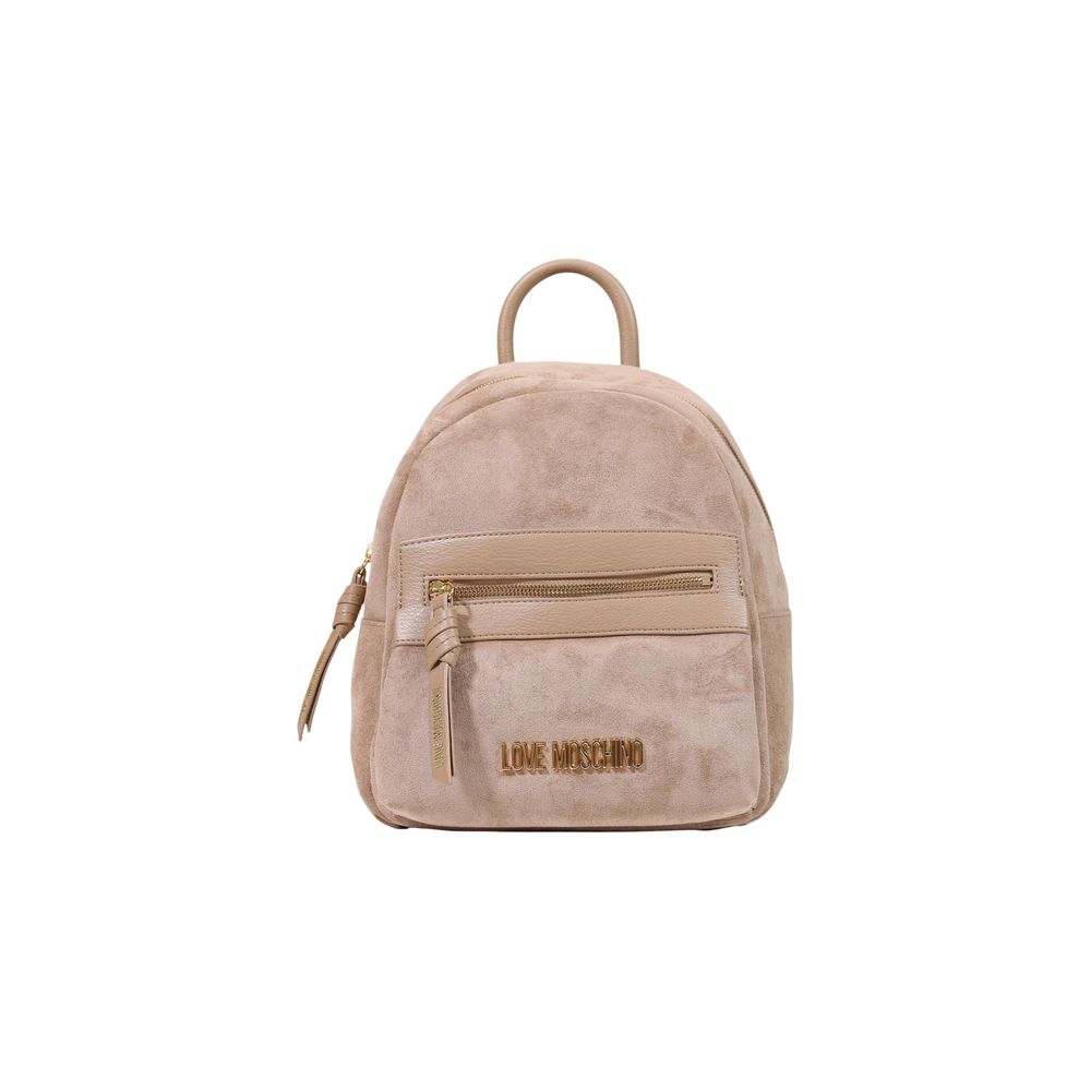 Beige Polyester Backpack