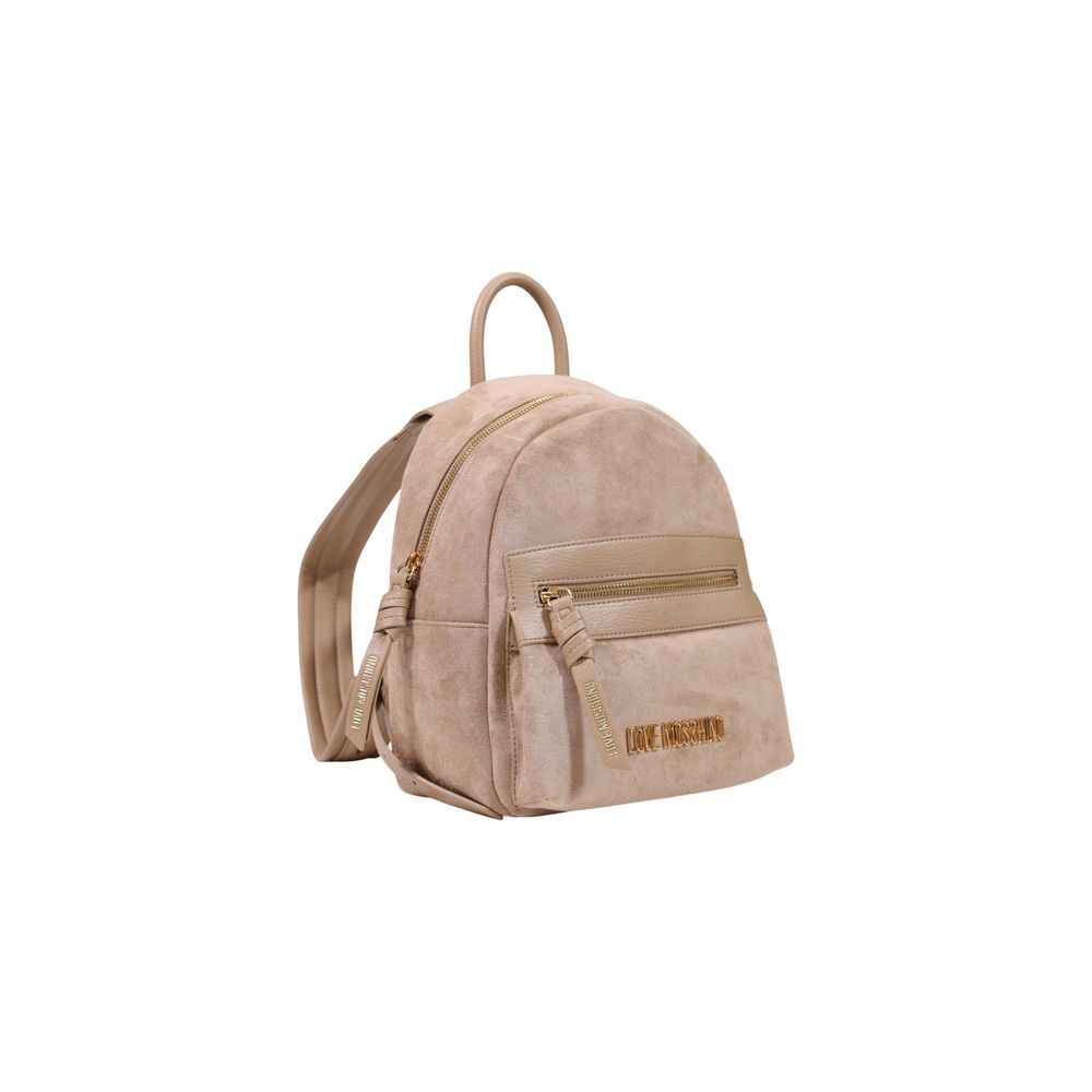 Beige Polyester Backpack