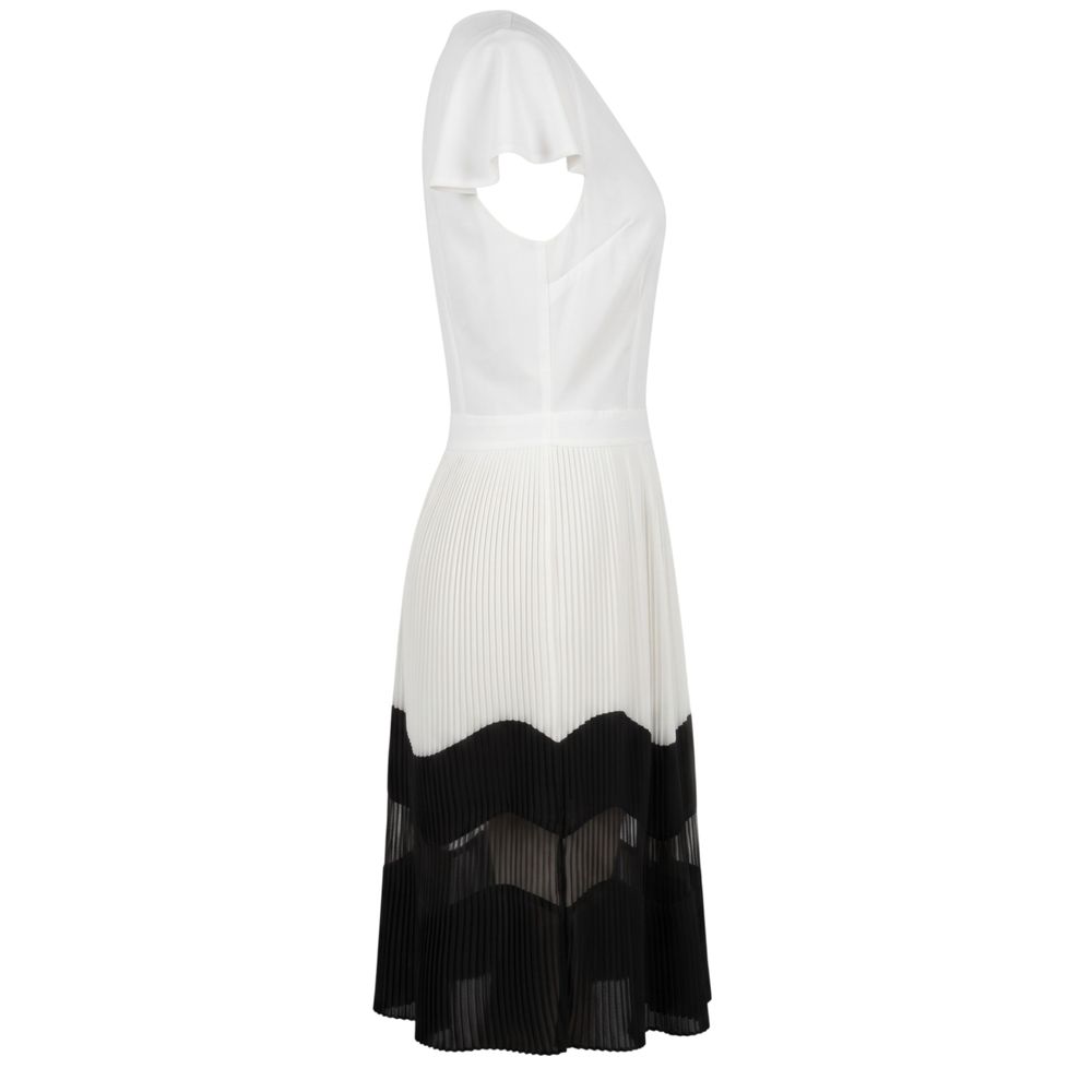 White Polyester Women Dress