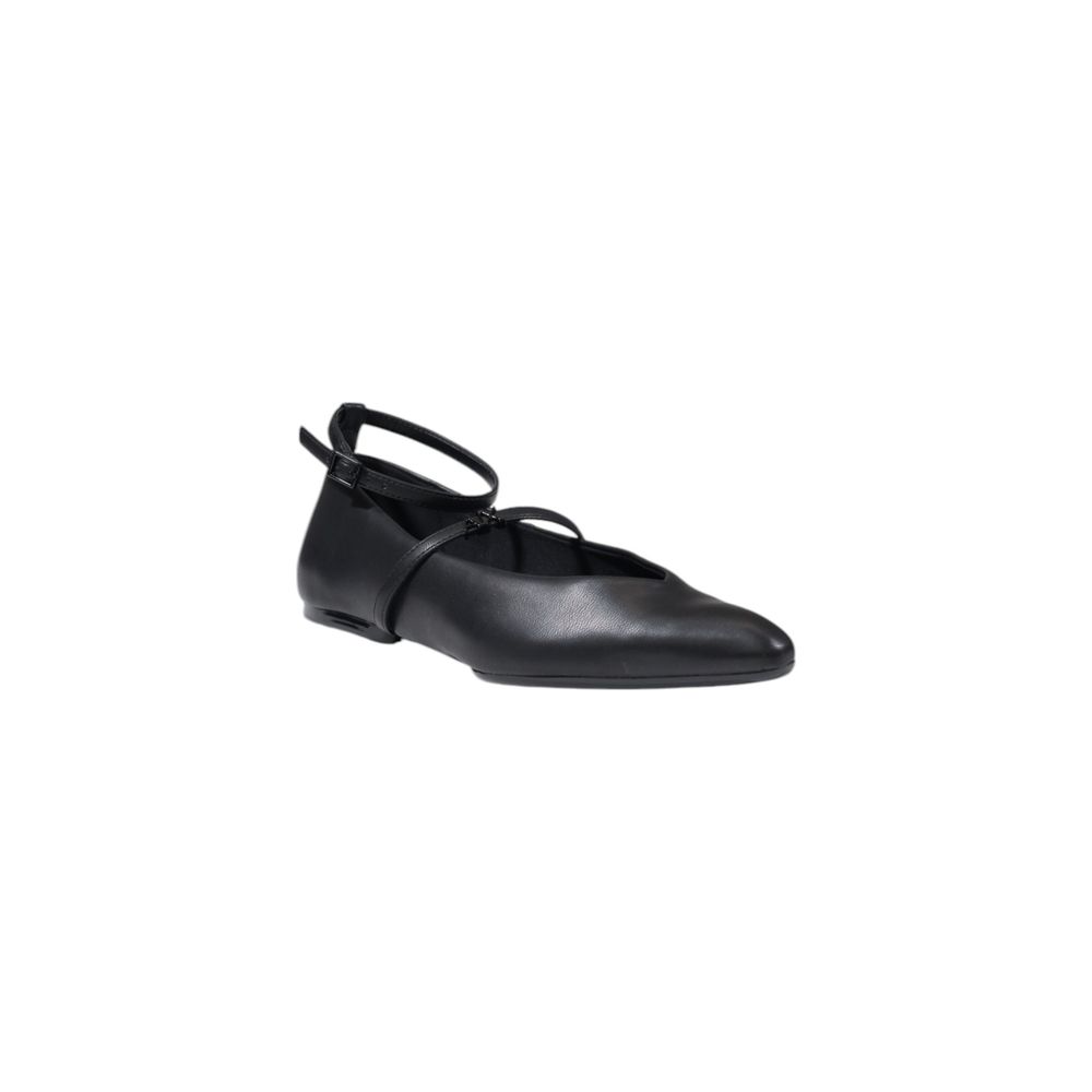 Black Polyester Platform Pumps