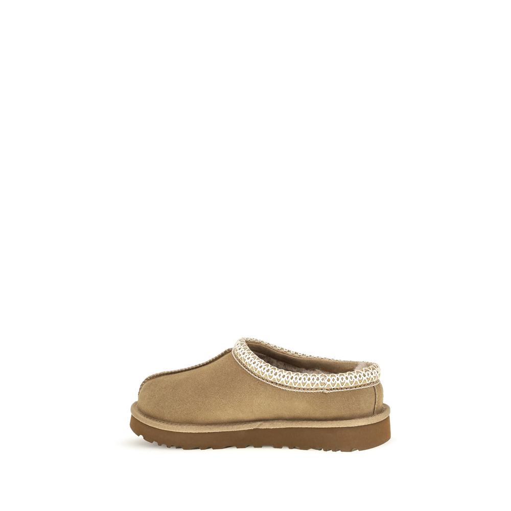 Beige Leather Mules