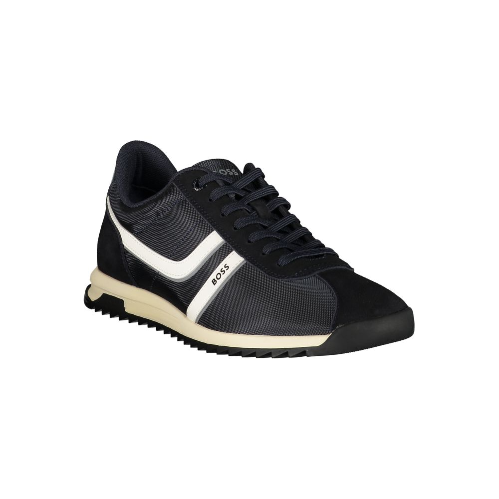 Blue Polyurethane Men's Sneaker