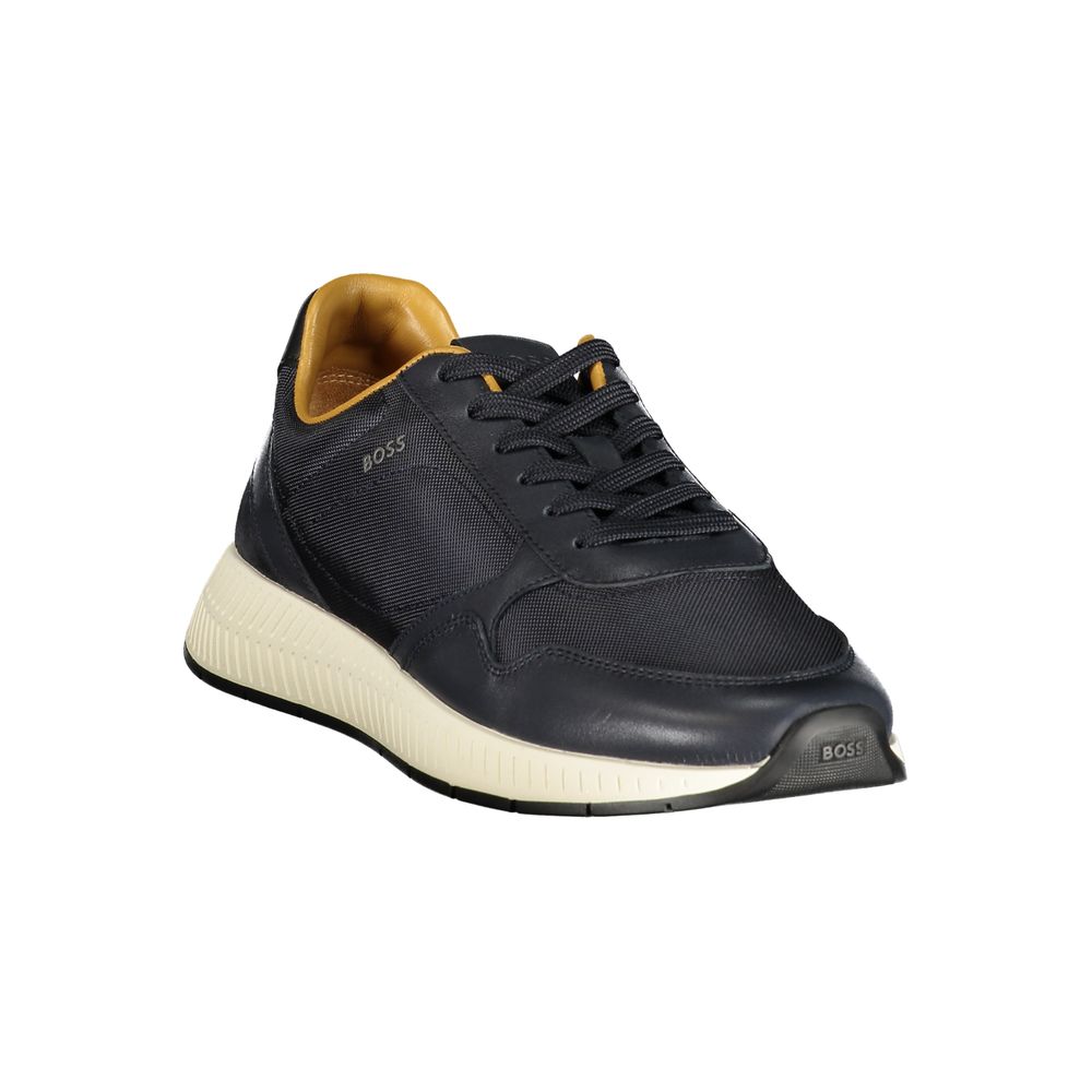 Blue Leather Men's Sneaker