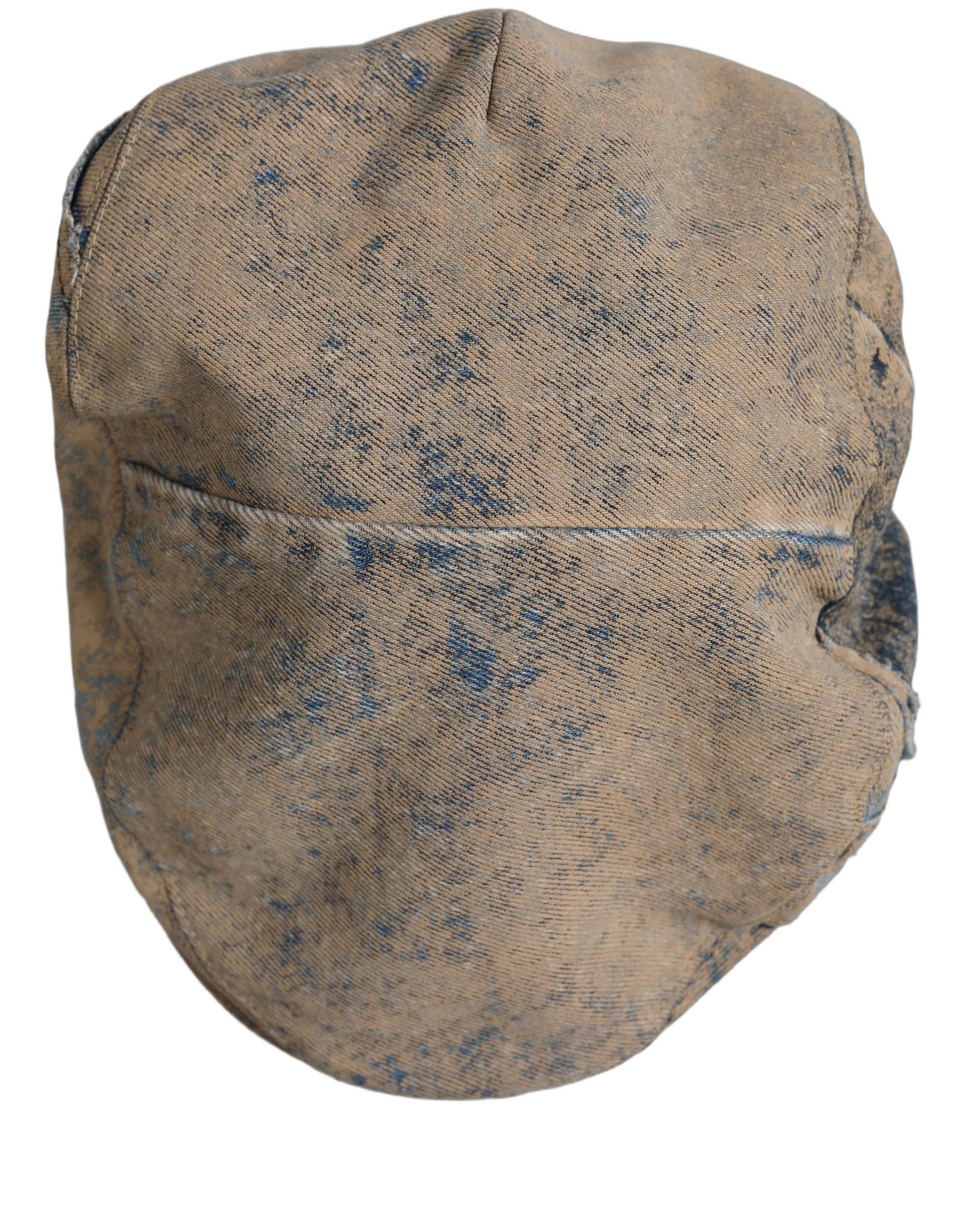 Brown Cotton Denim Newsboy Capello Cabbie Hat