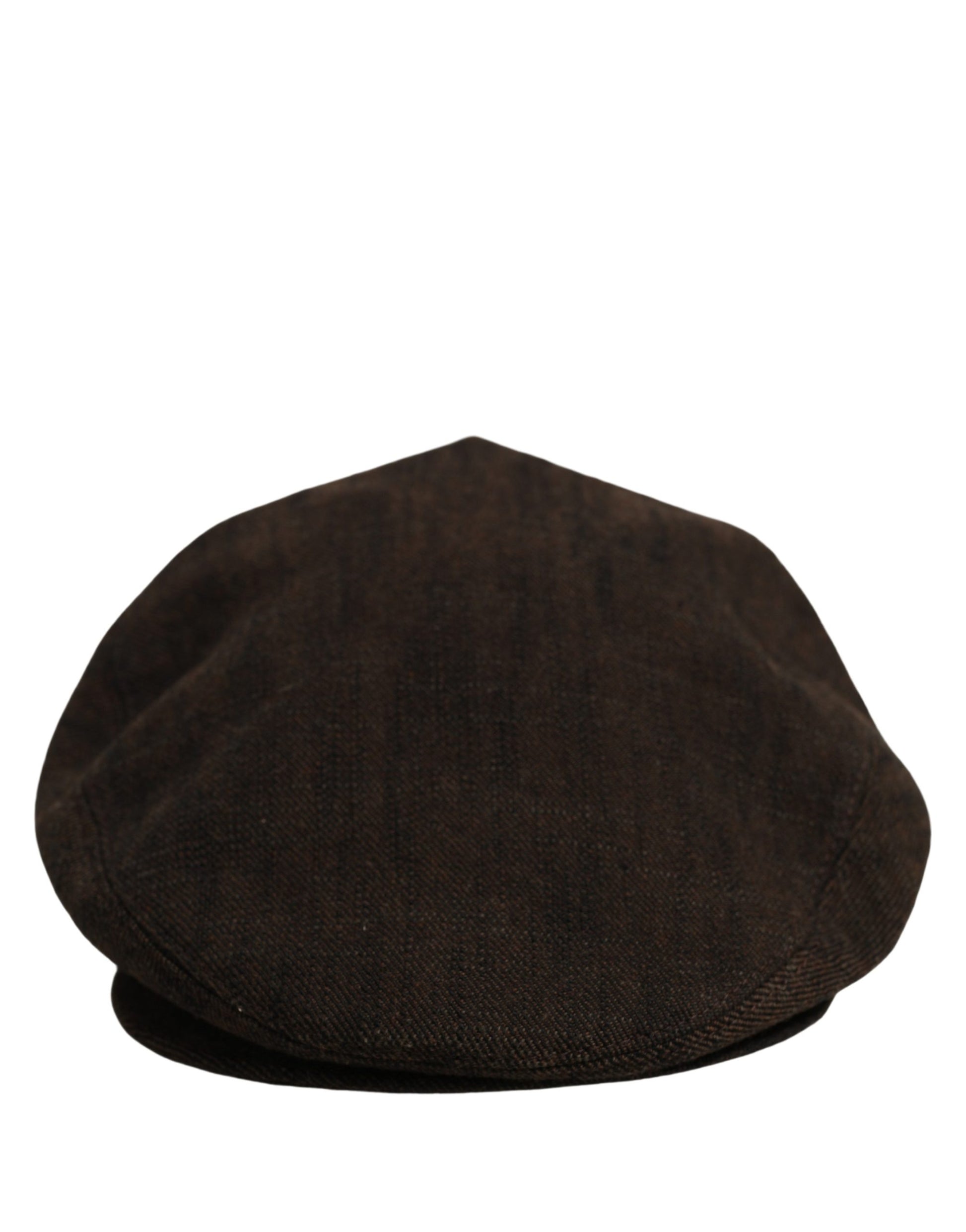 Men Brown Cotton Flat Cloth Newsboy Cap Hat
