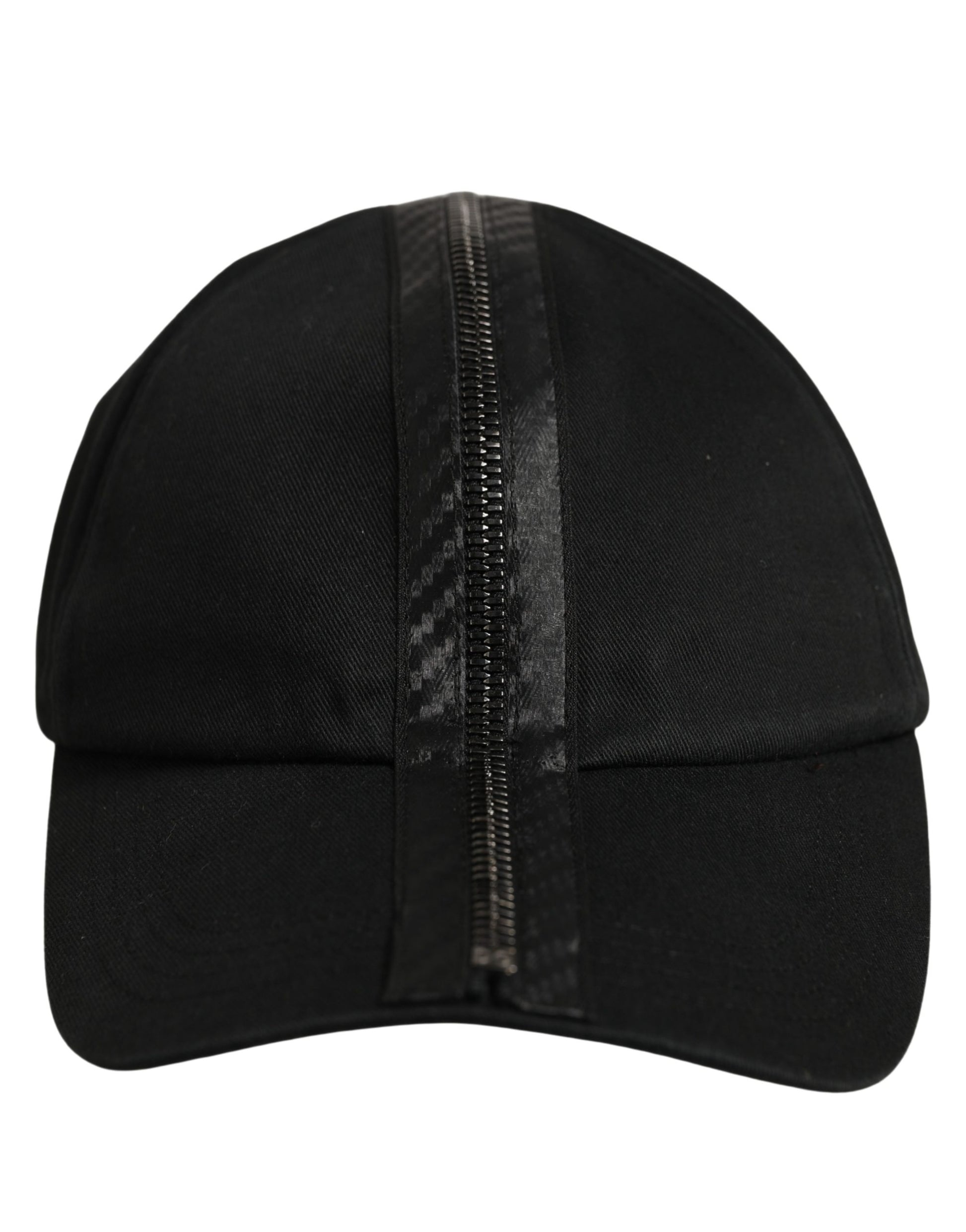 Men Black Cotton Baseball Cap 6 Panels Hat
