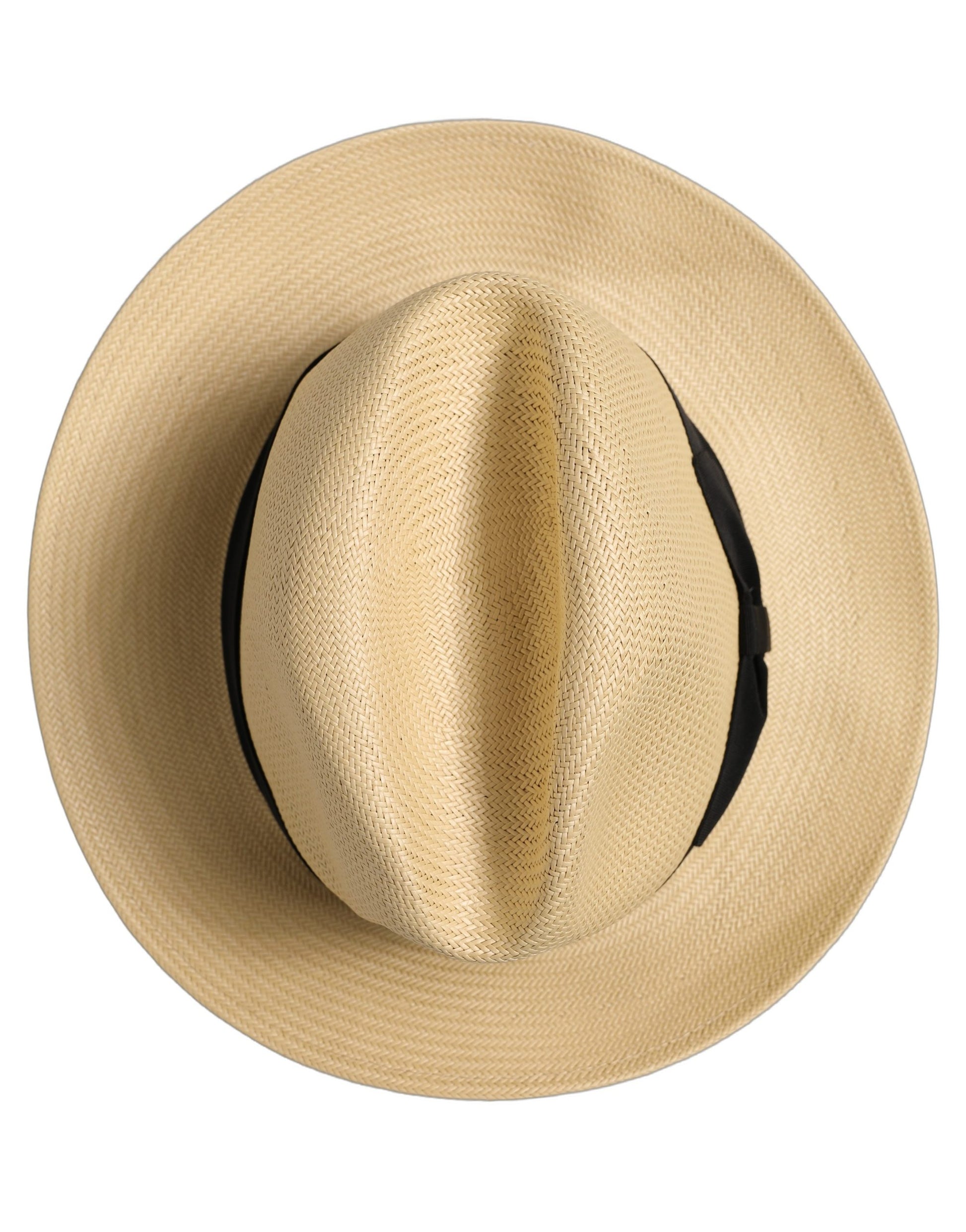 Men Beige Paper Straw Fedora Panama Capello Hat