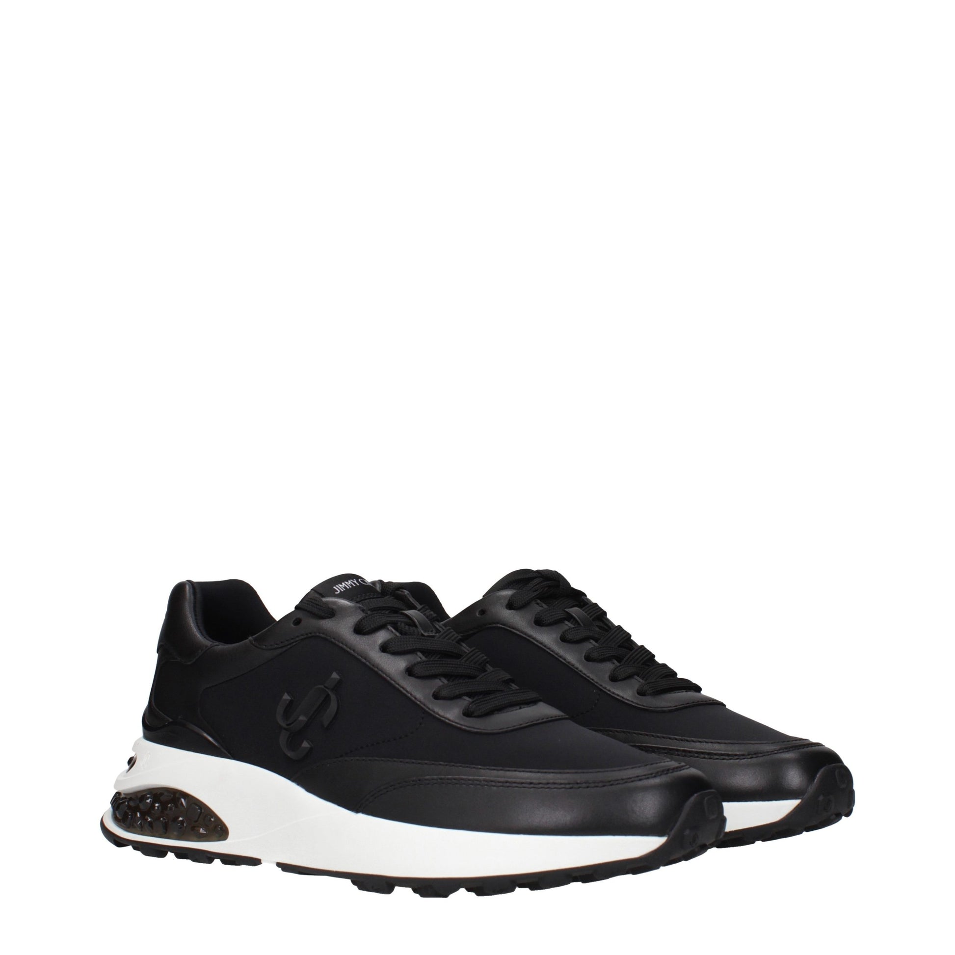 Black Fabric Athletic Sneakers