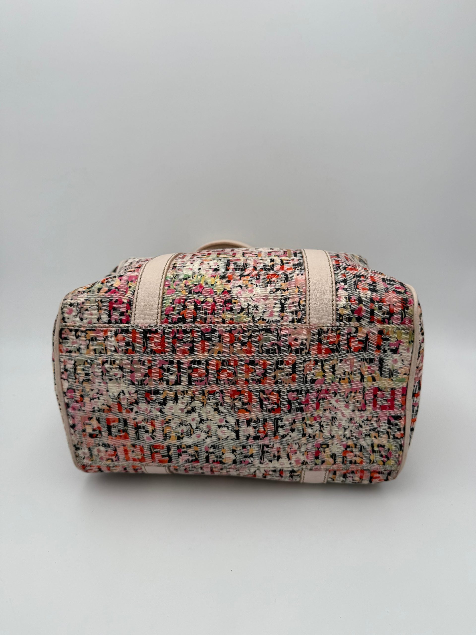 FENDI FF Canvas Flowers Handbag