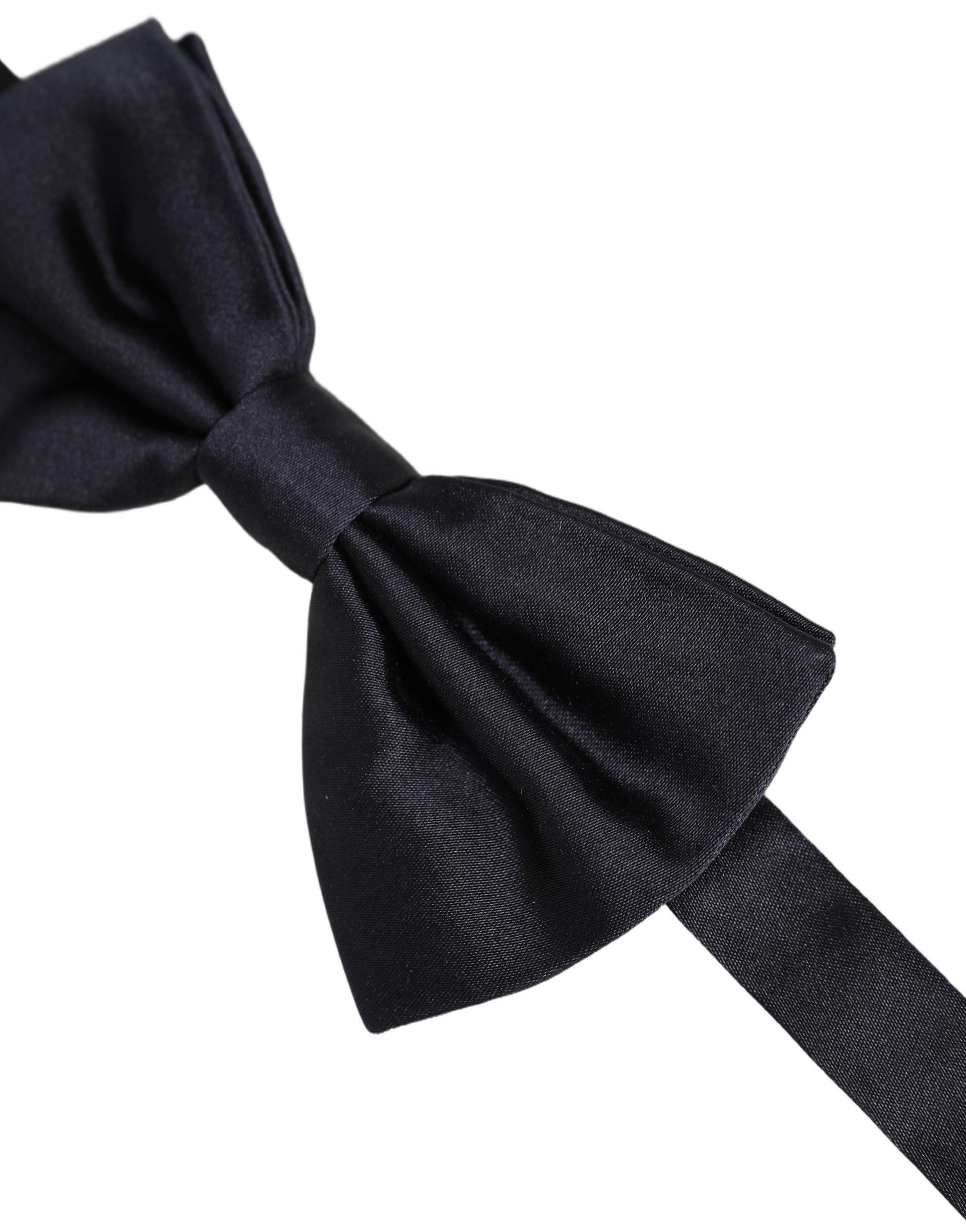 Men Black 100% Silk Adjustable Neck Papillon Bow Tie