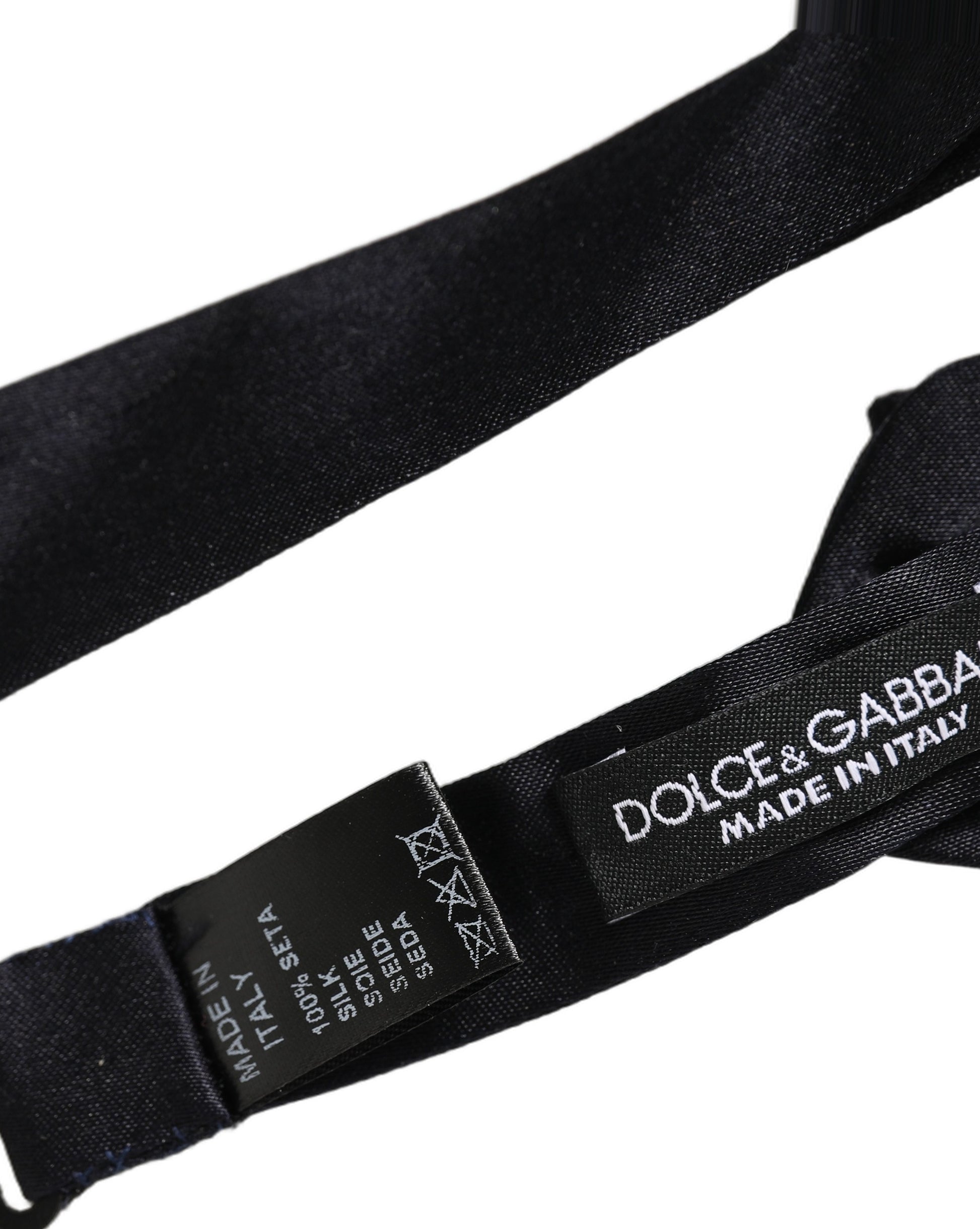 Men Black 100% Silk Adjustable Neck Papillon Bow Tie