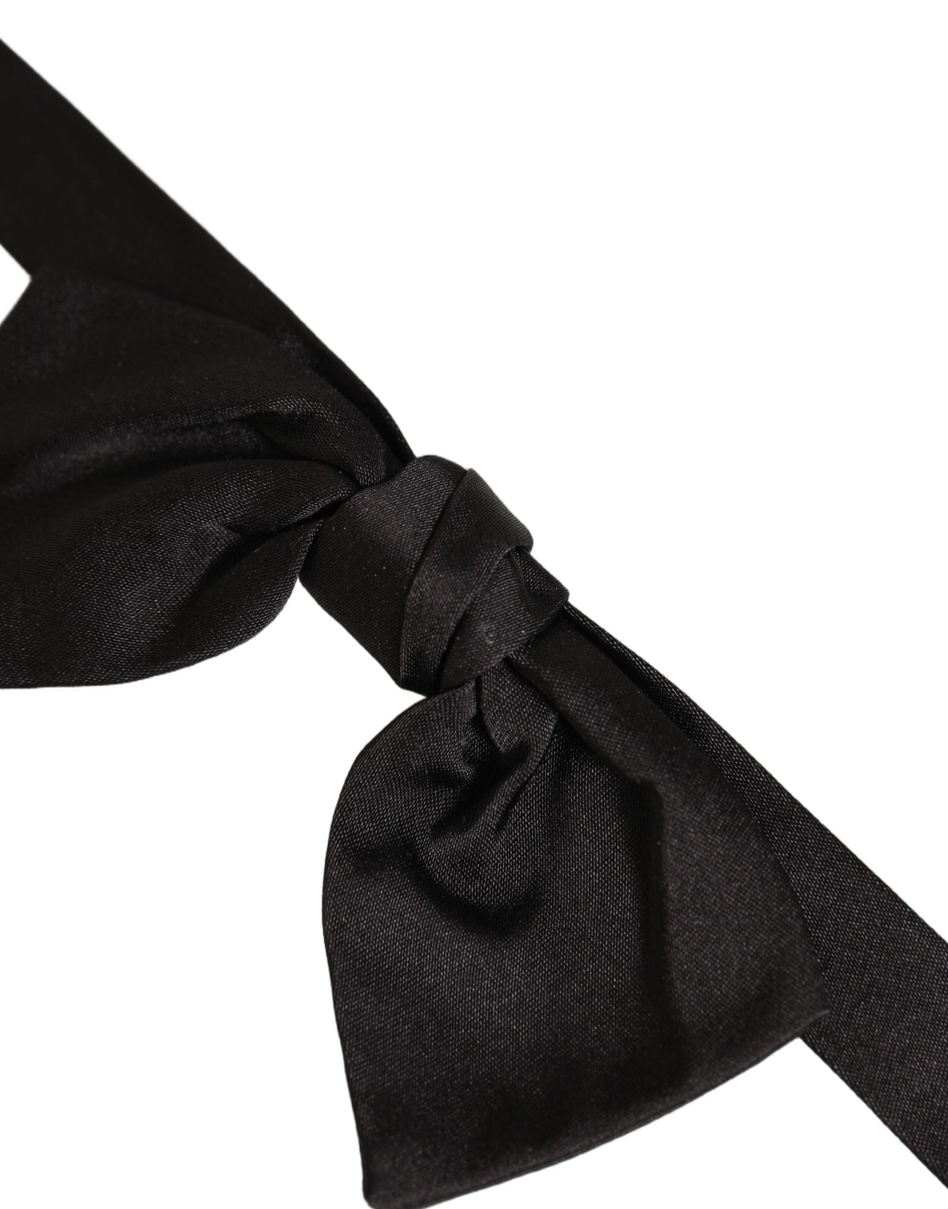 Men Black 100% SIlk Adjustable Neck Papillon Bow Tie