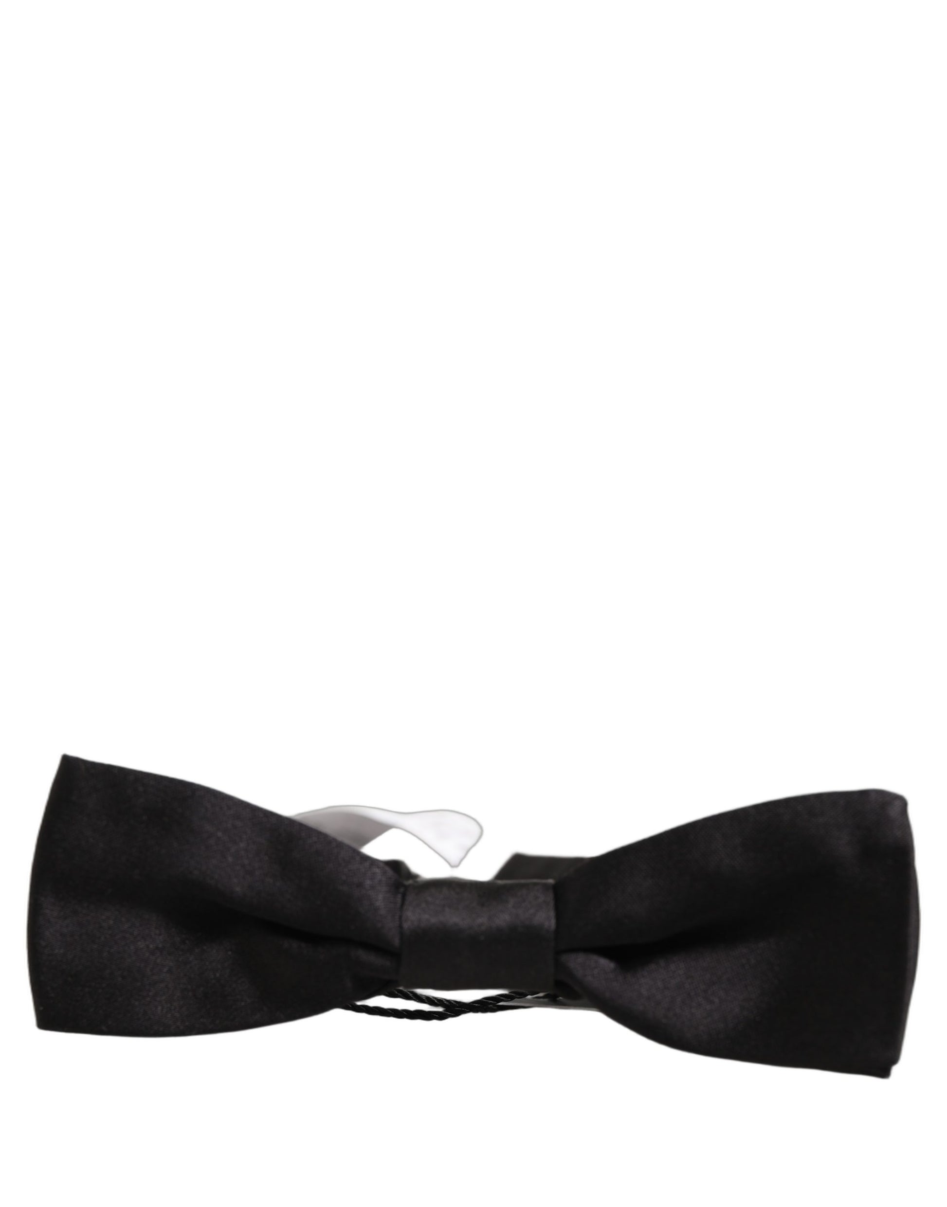 Men Black 100% Silk Adjustable Neck Papillon Bow Tie