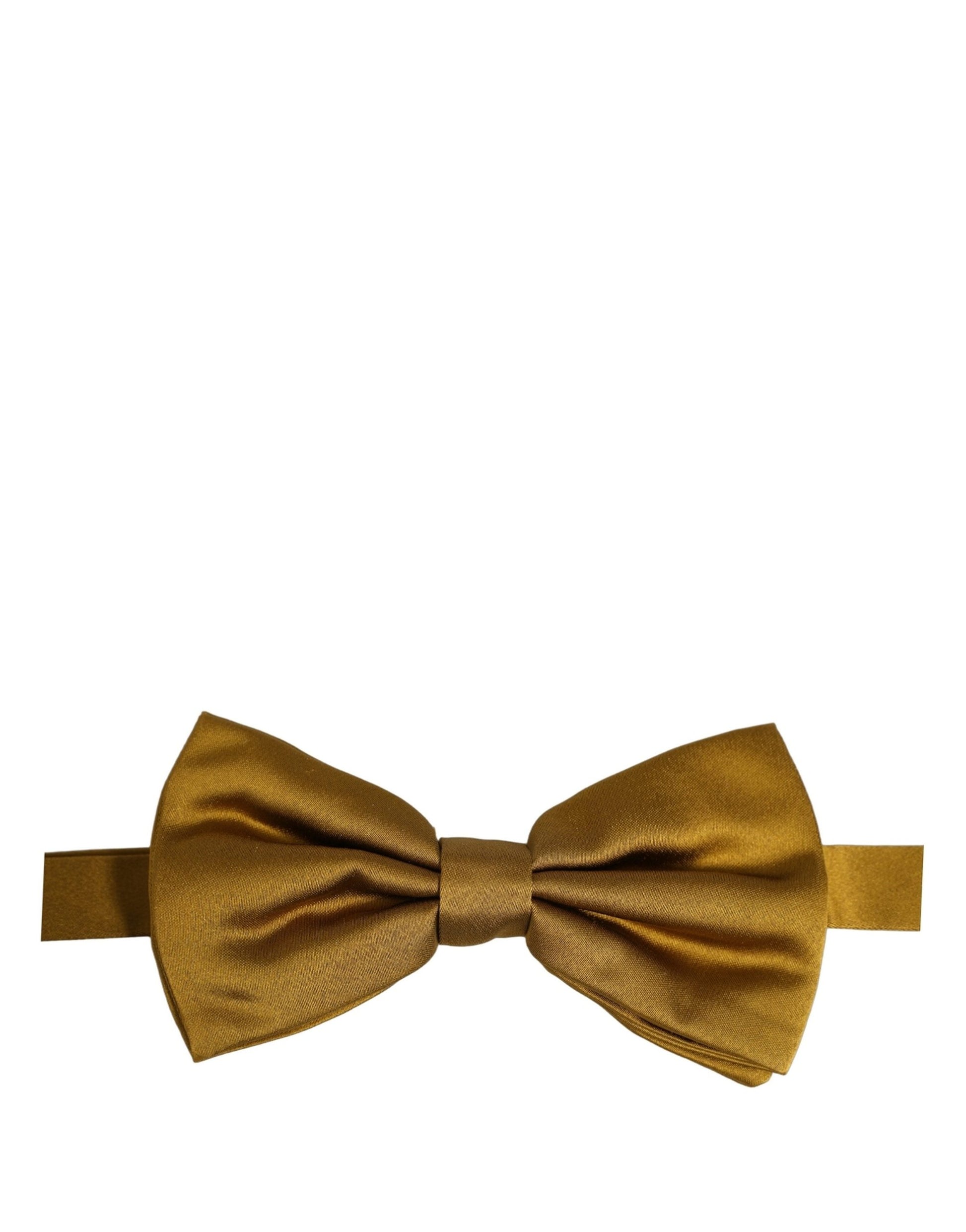 Men Mustard 100% Silk Adjustable Neck Papillon Bow Tie