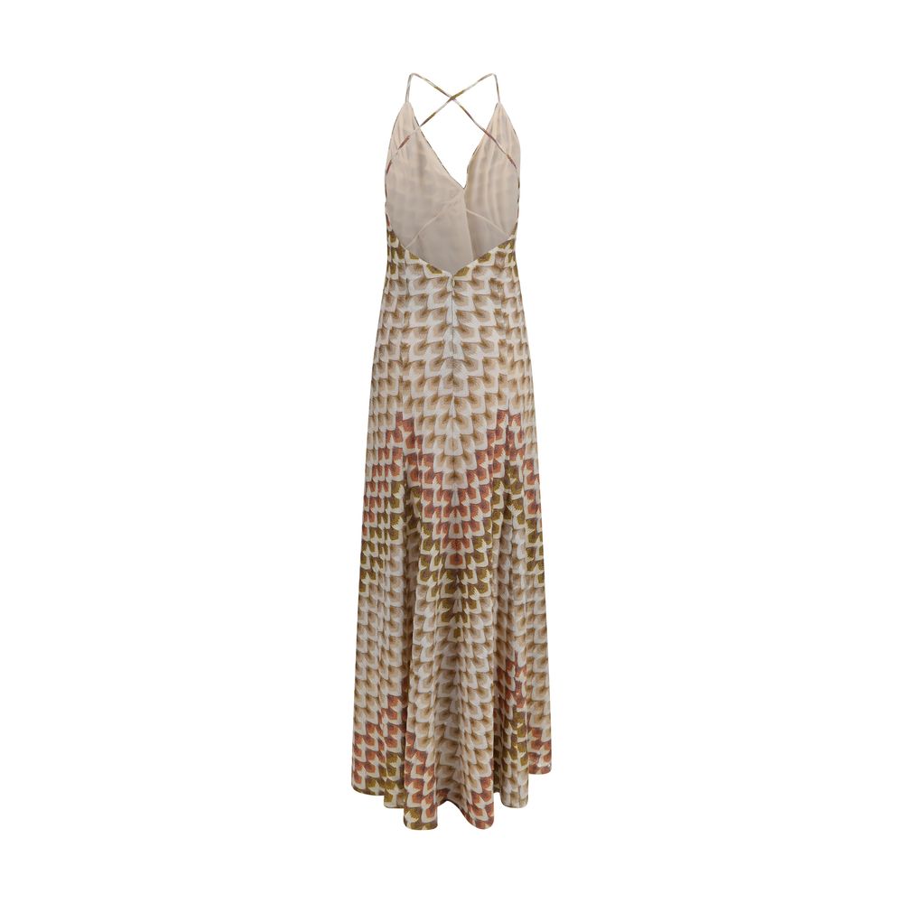 Multicolor Viscose Long Dress