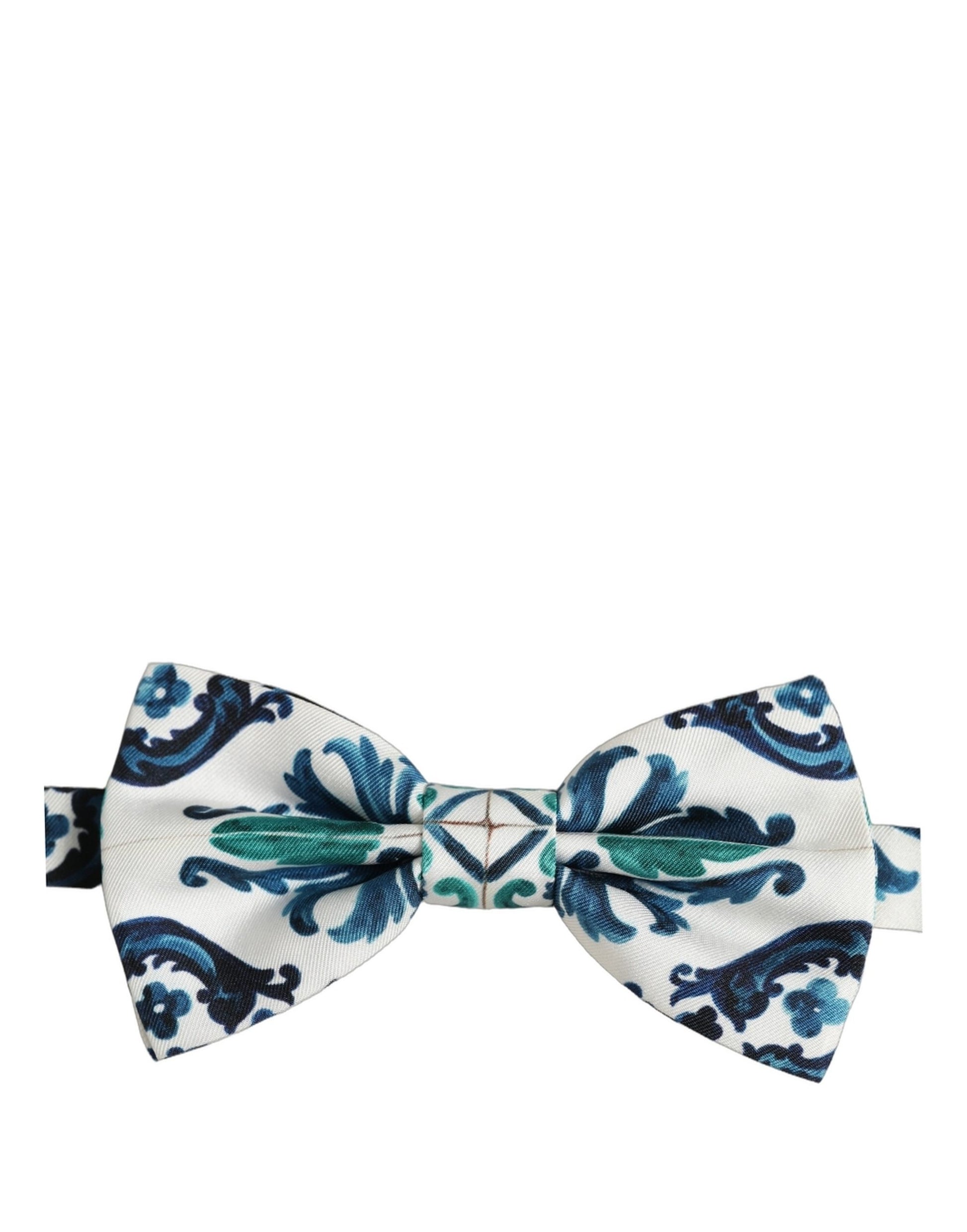 Men White Sicilian Silk Adjustable Neck Papillon Bow Tie