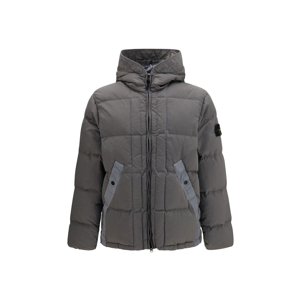 Bicolor Polyamide Full-Length Jacket